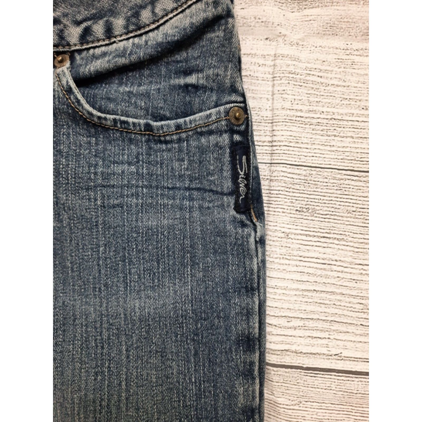 Silver Jeans Co. VINTAGE Silver Jeans Bootcut Jeans Women 29 30x31 Mid Rise Denim Silver Jeans Bootcut 90s Size 29" - 7 Thumbnail