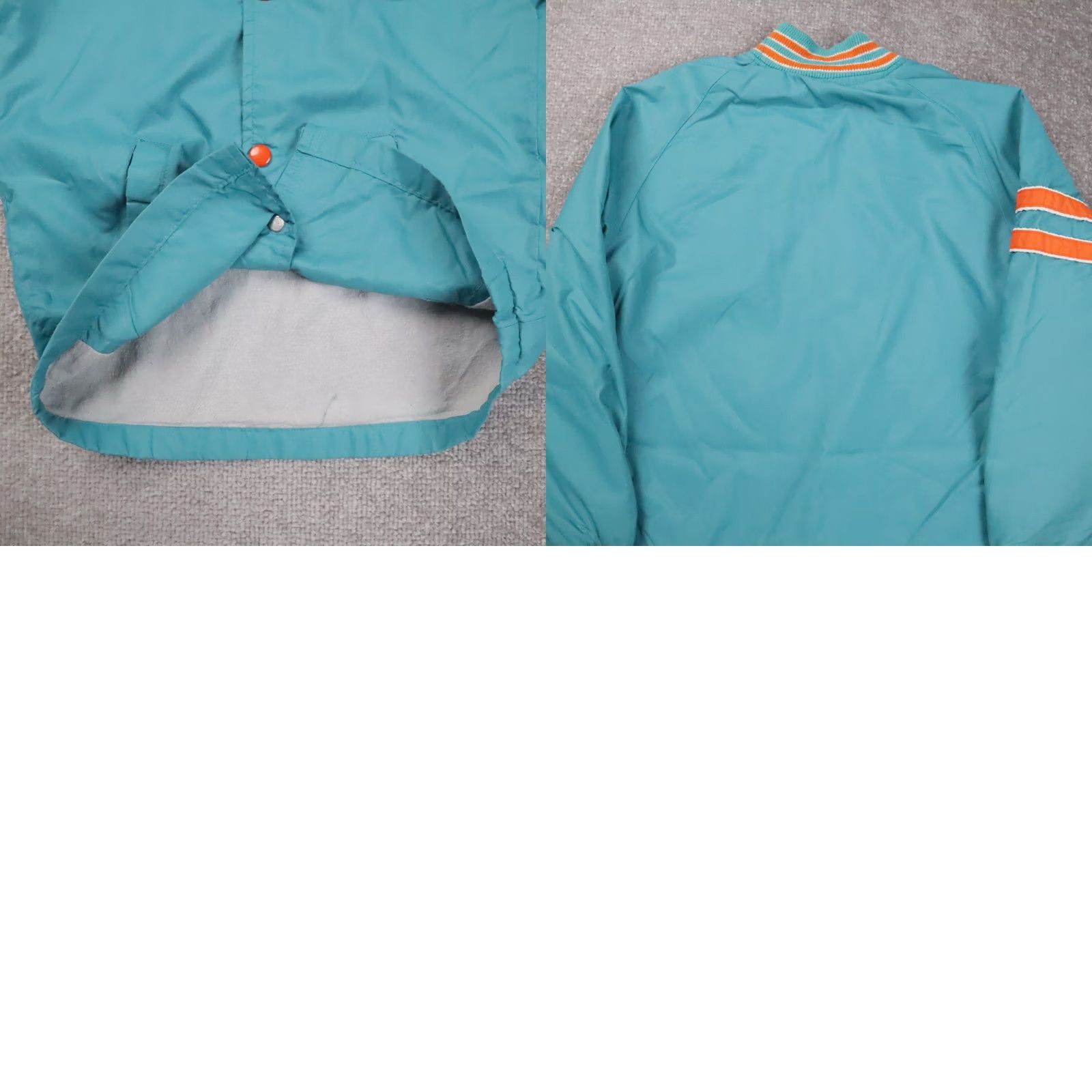 Sears VINTAGE Sears Boys Size 10 Miami Dolphins Football Jacket 70s 80s Blue Size US M / EU 48-50 / 2 - 8 Thumbnail