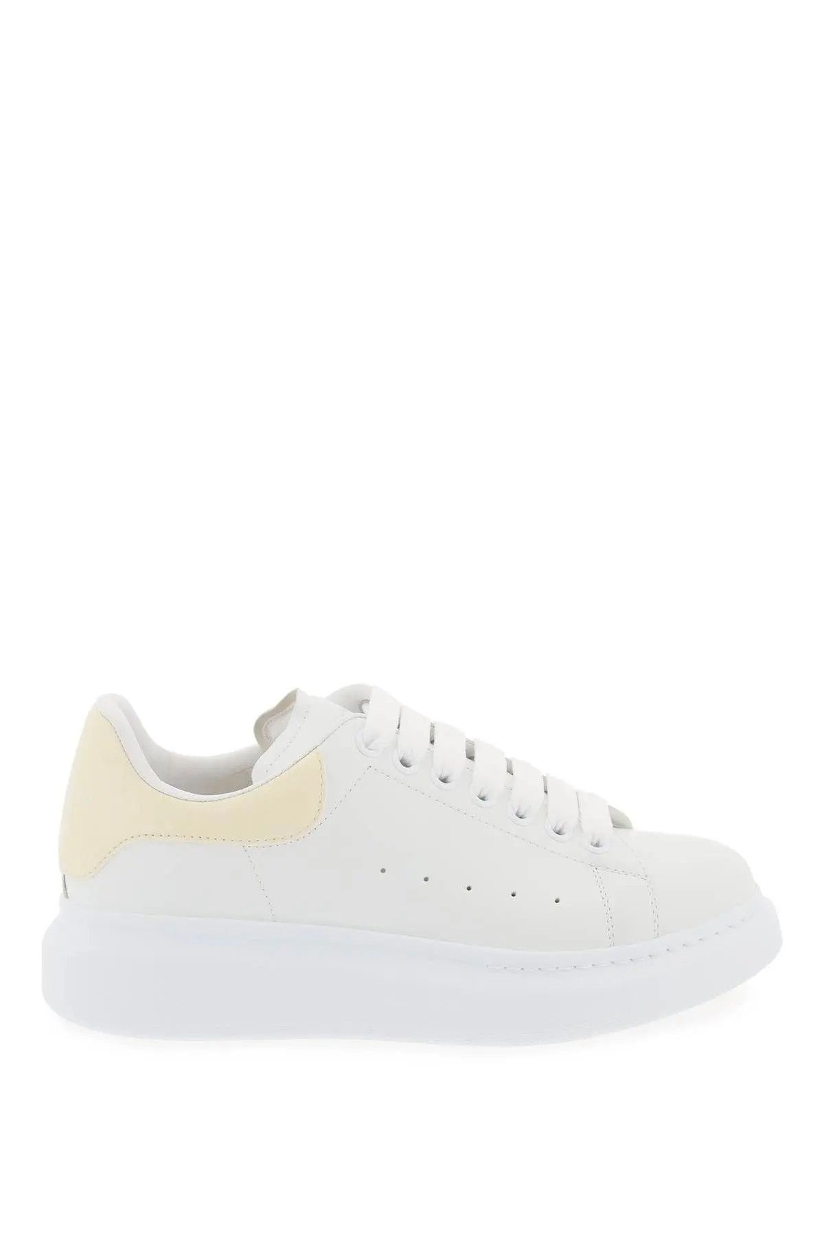 image of Alexander Mcqueen O1S22I1N0324 Oversized Sneakers In White Beige, Women's (Size 9)