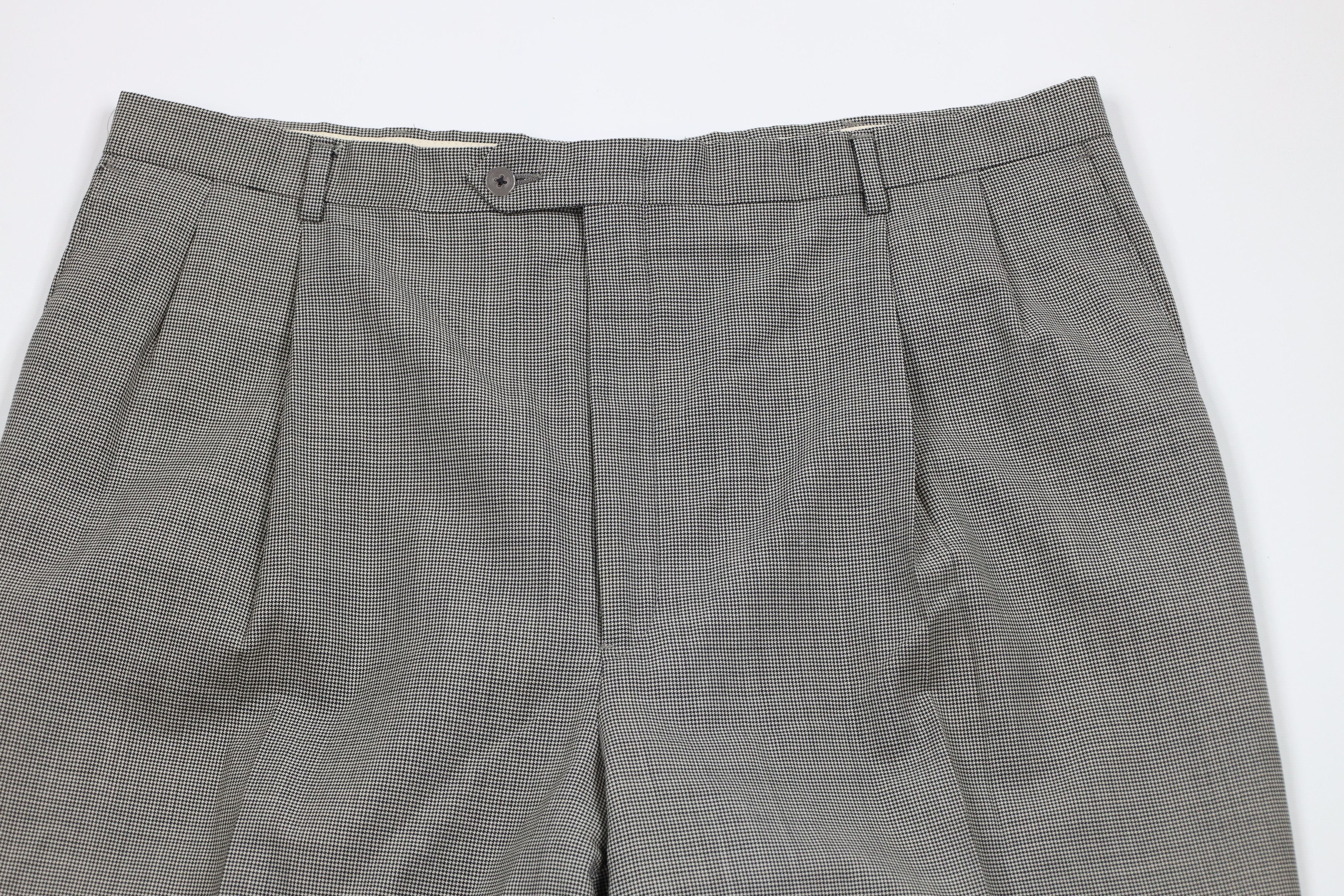 Vintage Vintage 90s Streetwear Houndstooth Wide Leg Chino Pants Size US 38 / EU 54 - 2 Thumbnail