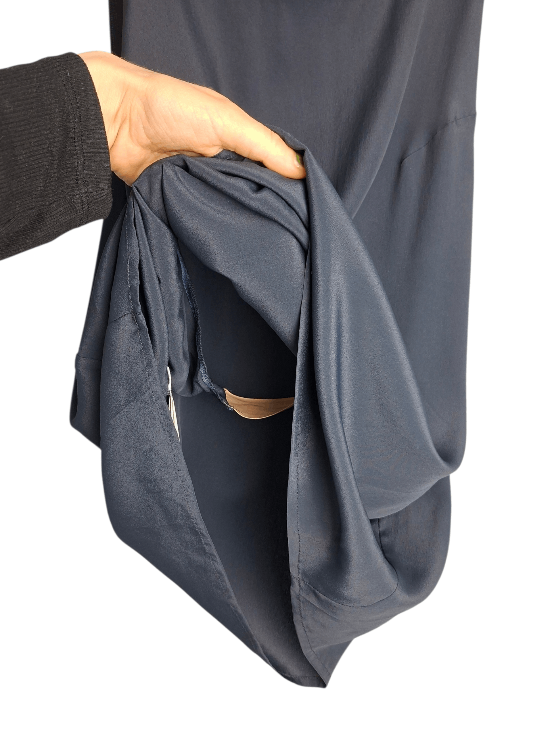 Dondup Dondup Italy Navy Silk Blend Tank Top | Minimalist Size S / US 4 / IT 40 - 4 Thumbnail