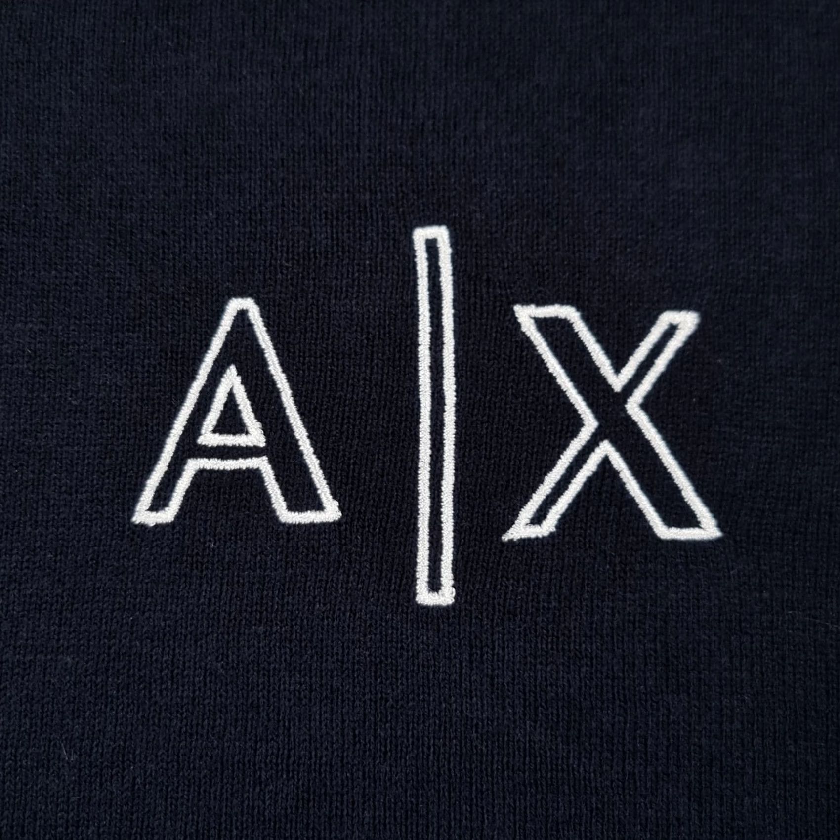 Armani Exchange Armani Exchange Jumper Navy Blue Small Regular Mens Crew Neck Long Sleeve Transported by Fine Knit Pullover N/A Size US S / EU 44-46 / 1 - 5 Thumbnail