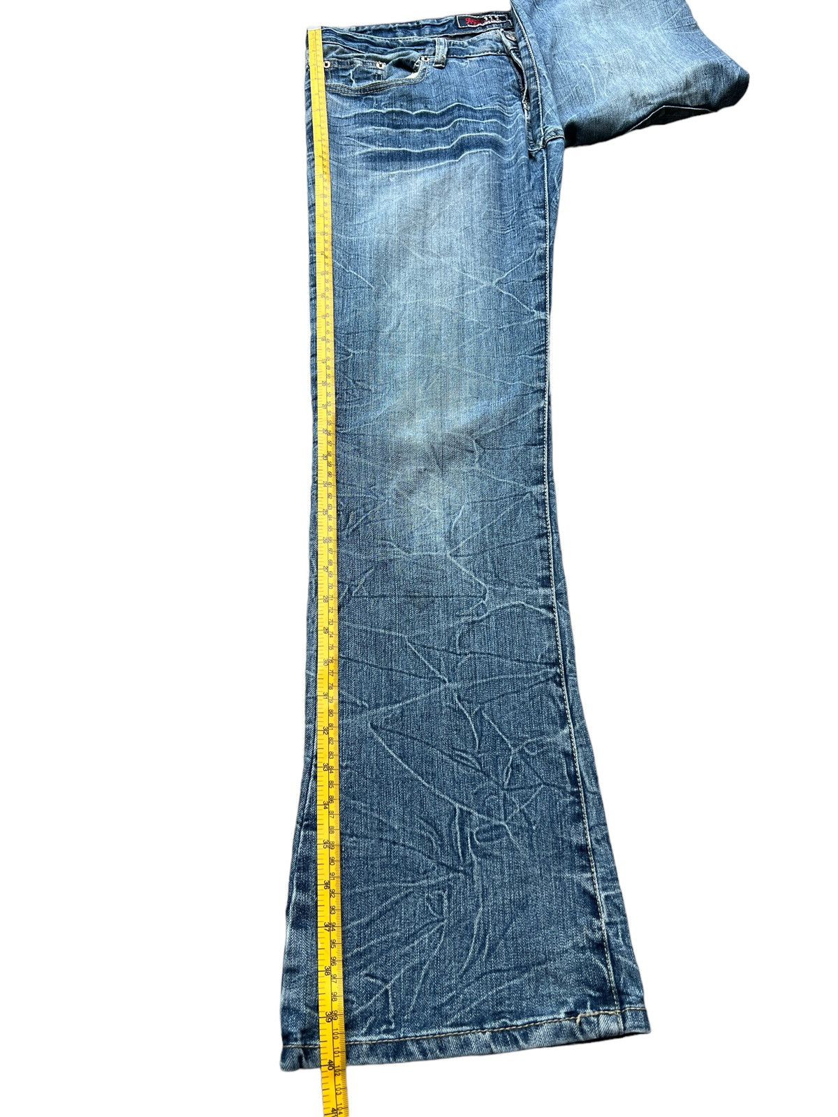 Japanese Brand Aft Distressed Faded Flare Jeans 34x31.5