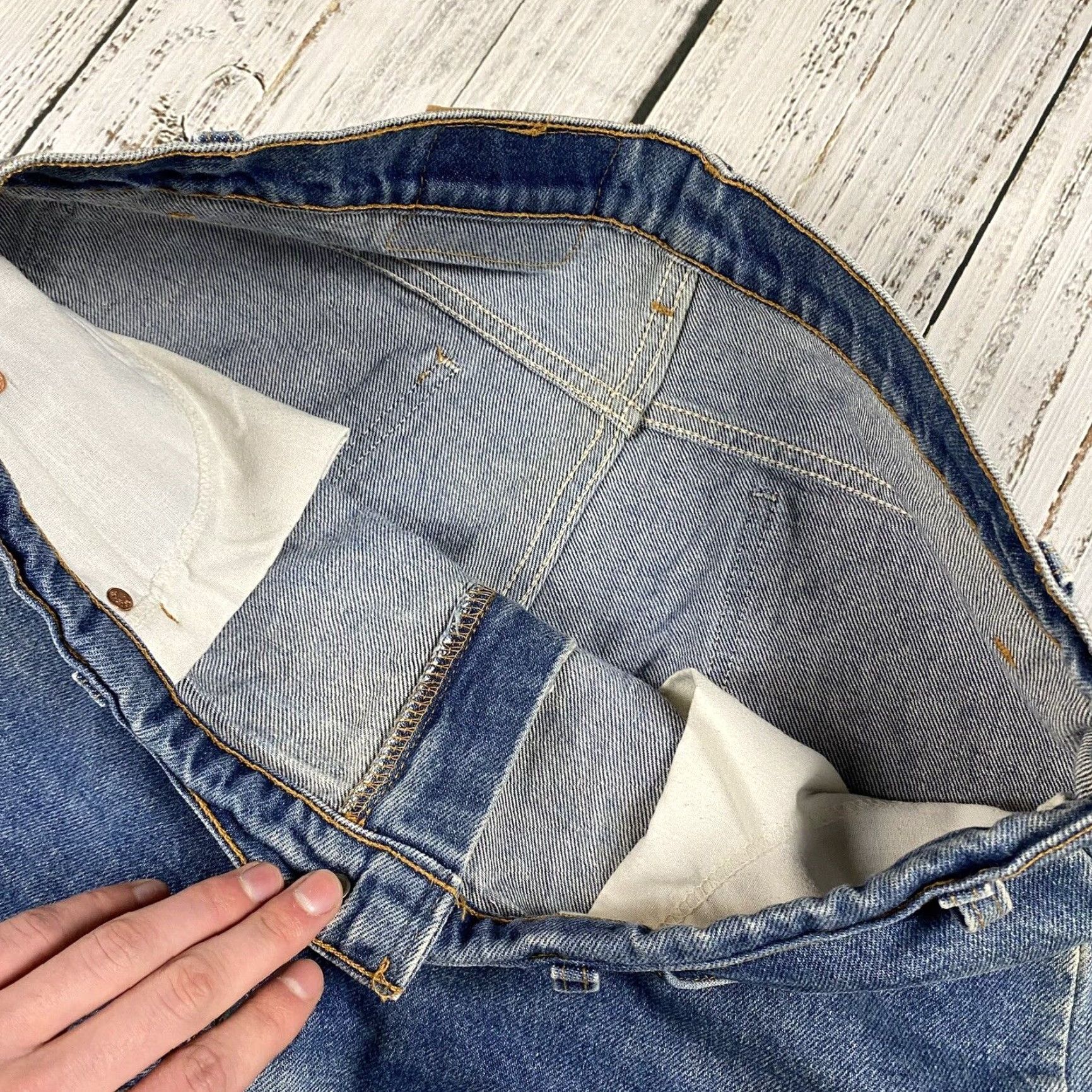 Levi's VINTAGE Levi's 505 Straight Leg Blue Jeans 40x30 USA Mens Size US 40 / EU 56 - 8 Thumbnail