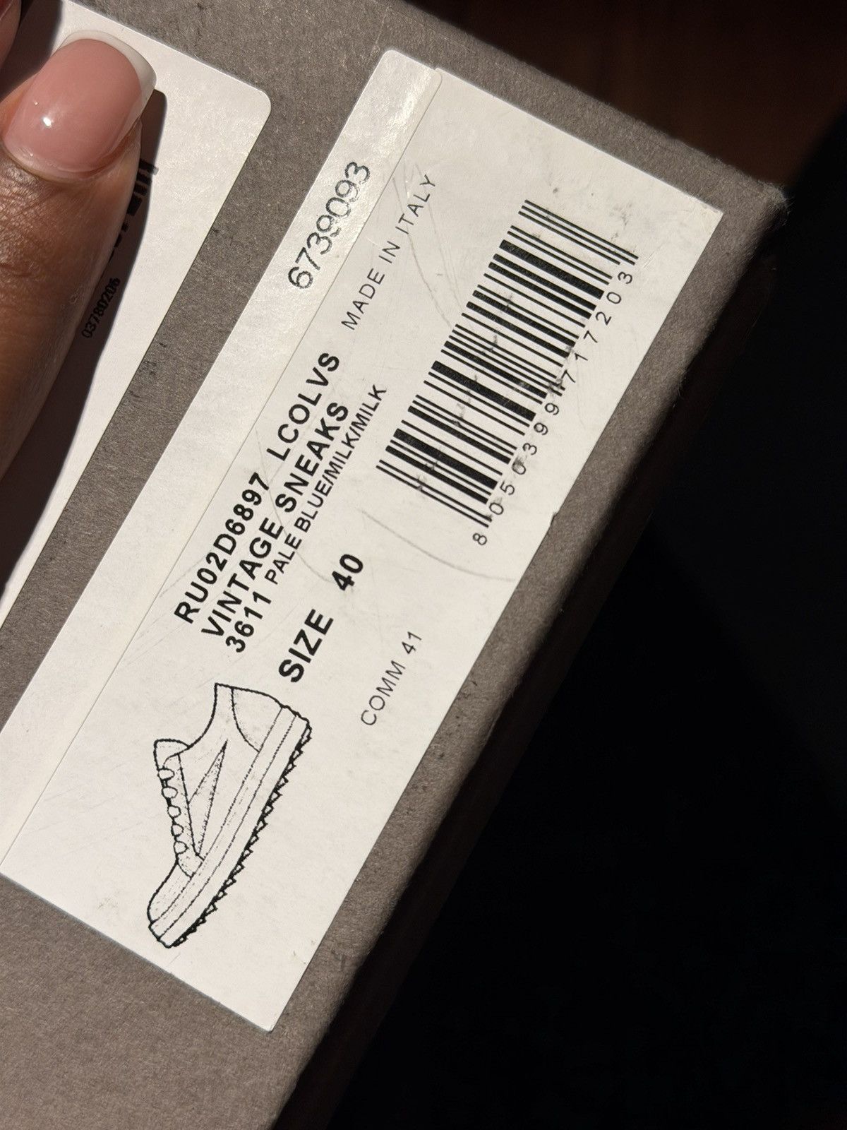 Rick Owens Porterville Leather Vintage Sneaks “Pale Blue” Rick Owens Size US 7 / EU 40 - 8 Thumbnail