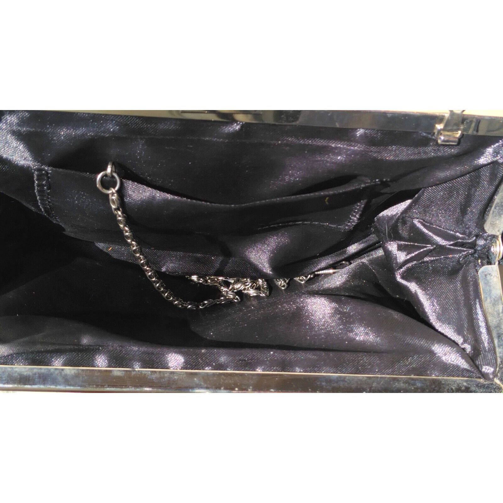 Other Black Faux Fur Shoulder Purse Formal Chain/Extra 13" Strap Size ONE SIZE - 7 Thumbnail