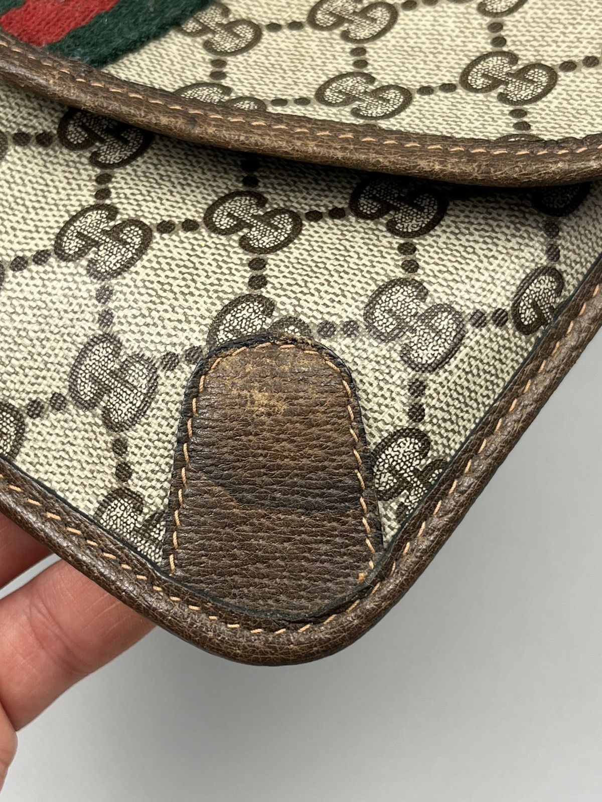 Gucci Vintage GUCCI Monogram Leather Clutch Wallet Bag Size ONE SIZE - 8 Thumbnail