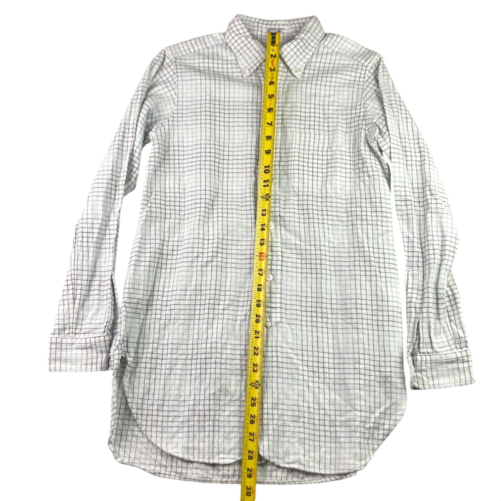 Engineered Garments FWK Engineered Garments Button-Up Shirt Men’s L/S White/Blue Check Size 1 Regular Cotton Size US XS / EU 42 / 0 - 5 Thumbnail