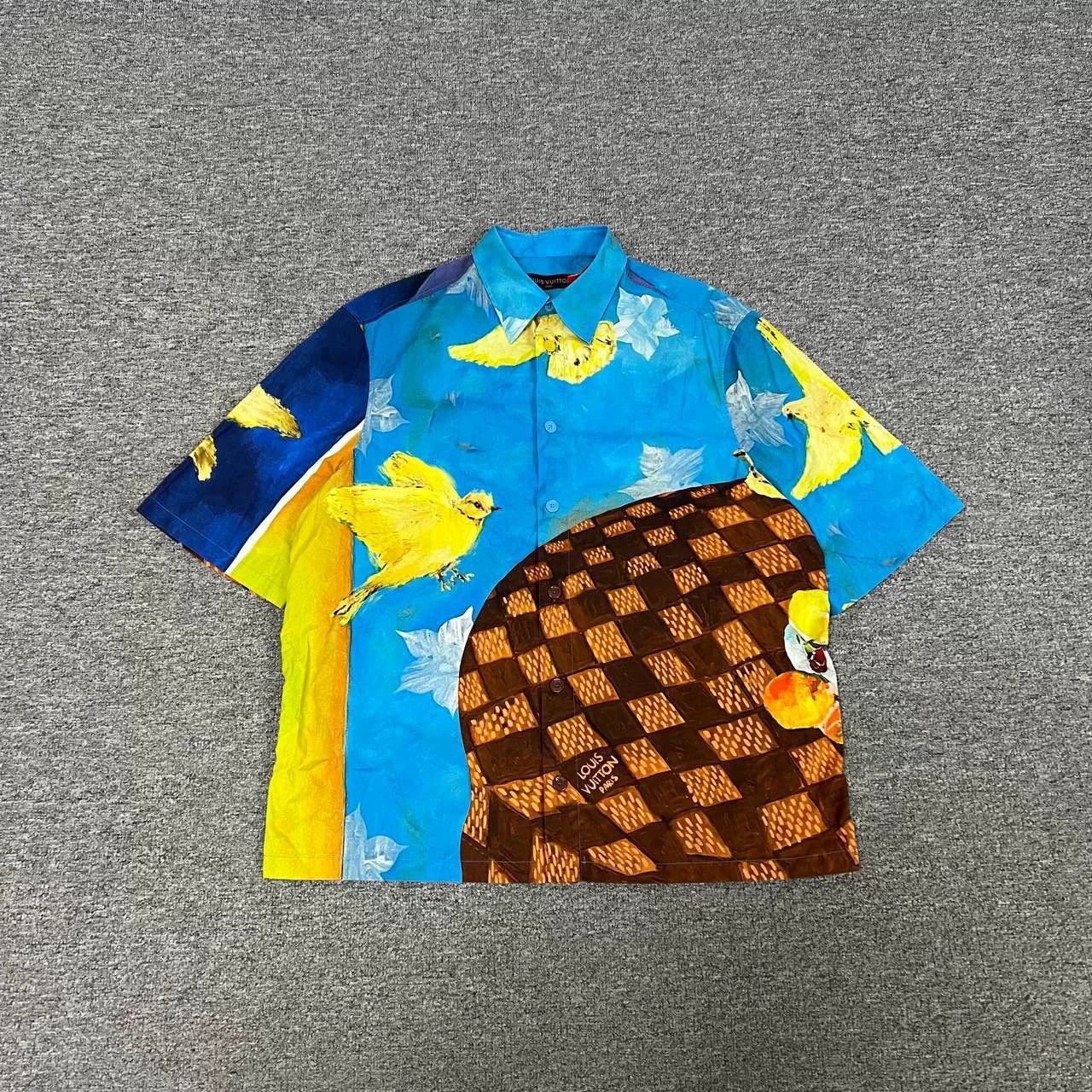 Louis Vuitton Louis Vuitton Floral Oil Painting Short-Sleeve Shirt Size US L / EU 52-54 / 3 - 1 Thumbnail