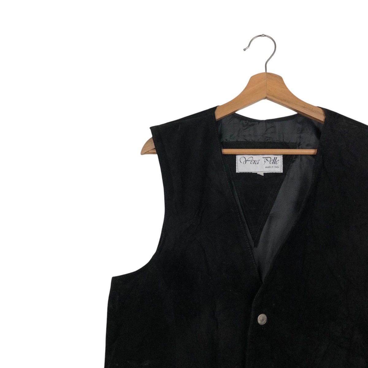 Japanese Brand 📌Vintage Vera Pelle Biker Vest Genuine Leather Utility Wear Size US L / EU 52-54 / 3 - 8 Thumbnail