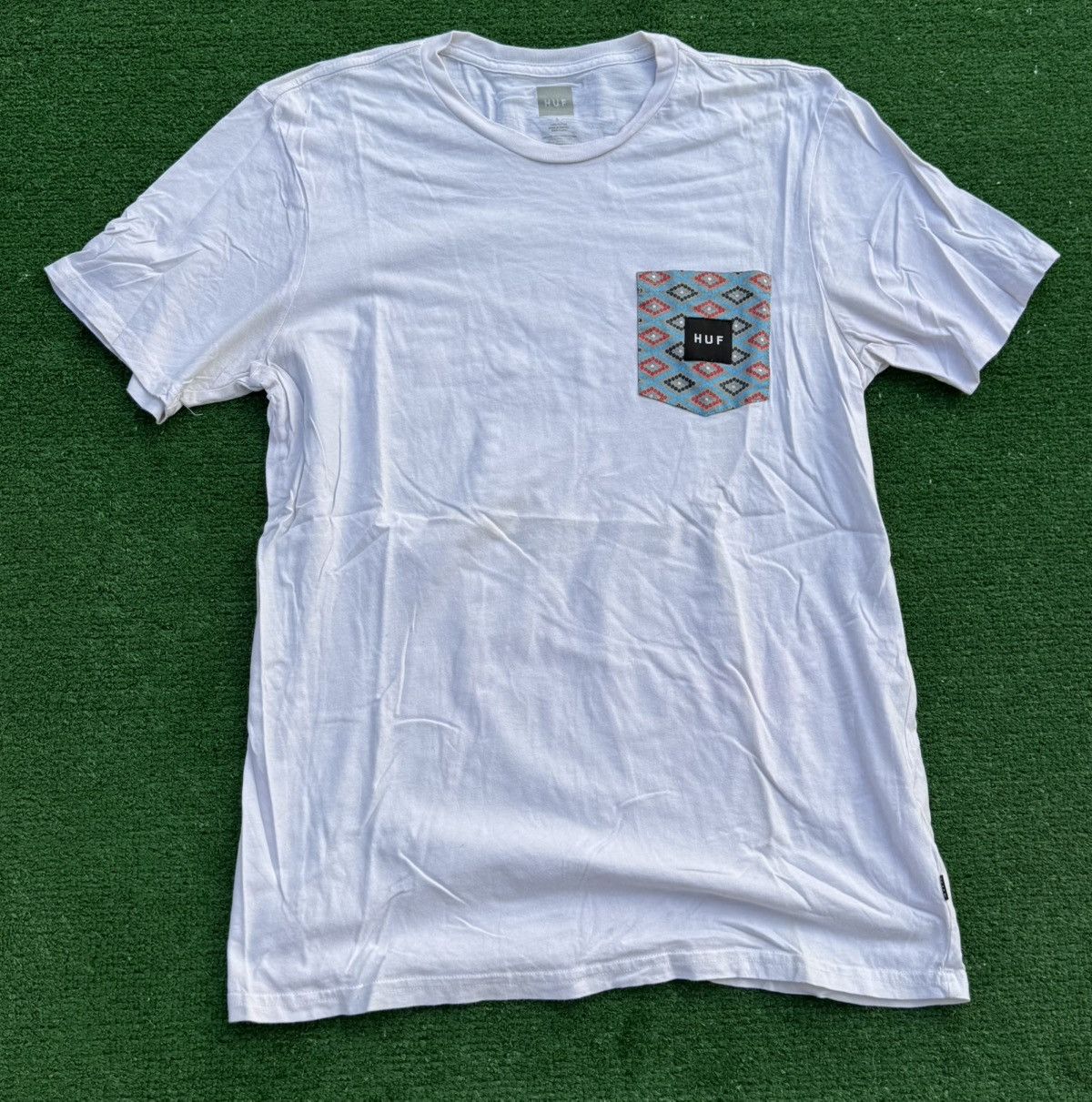 Huf HUF White Pocket T-Shirt Size US L / EU 52-54 / 3 - 1 Thumbnail