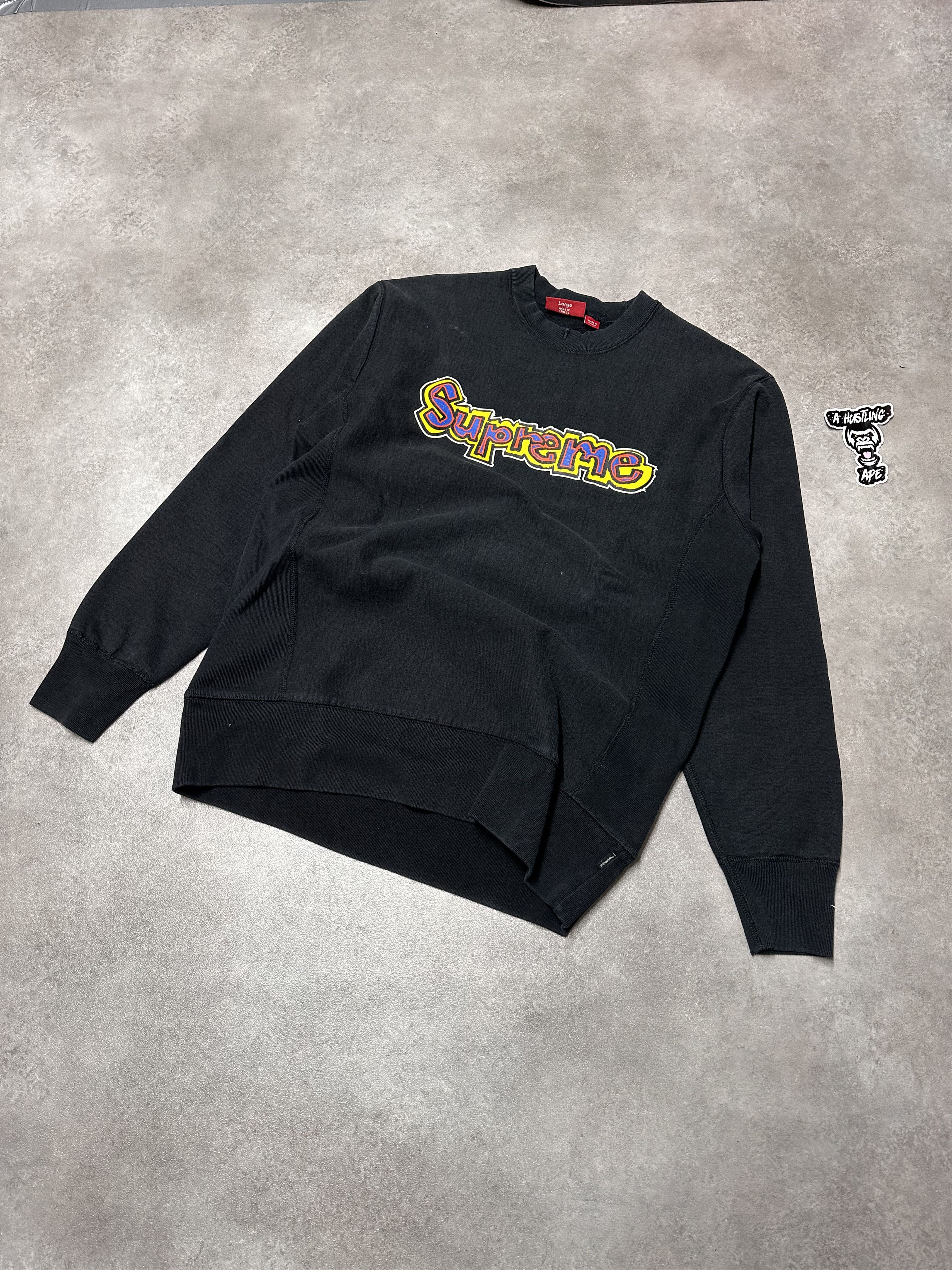 image of Supreme Gonz Crewneck Ss07 OG Piece Box Logo in Black, Men's (Size Large)