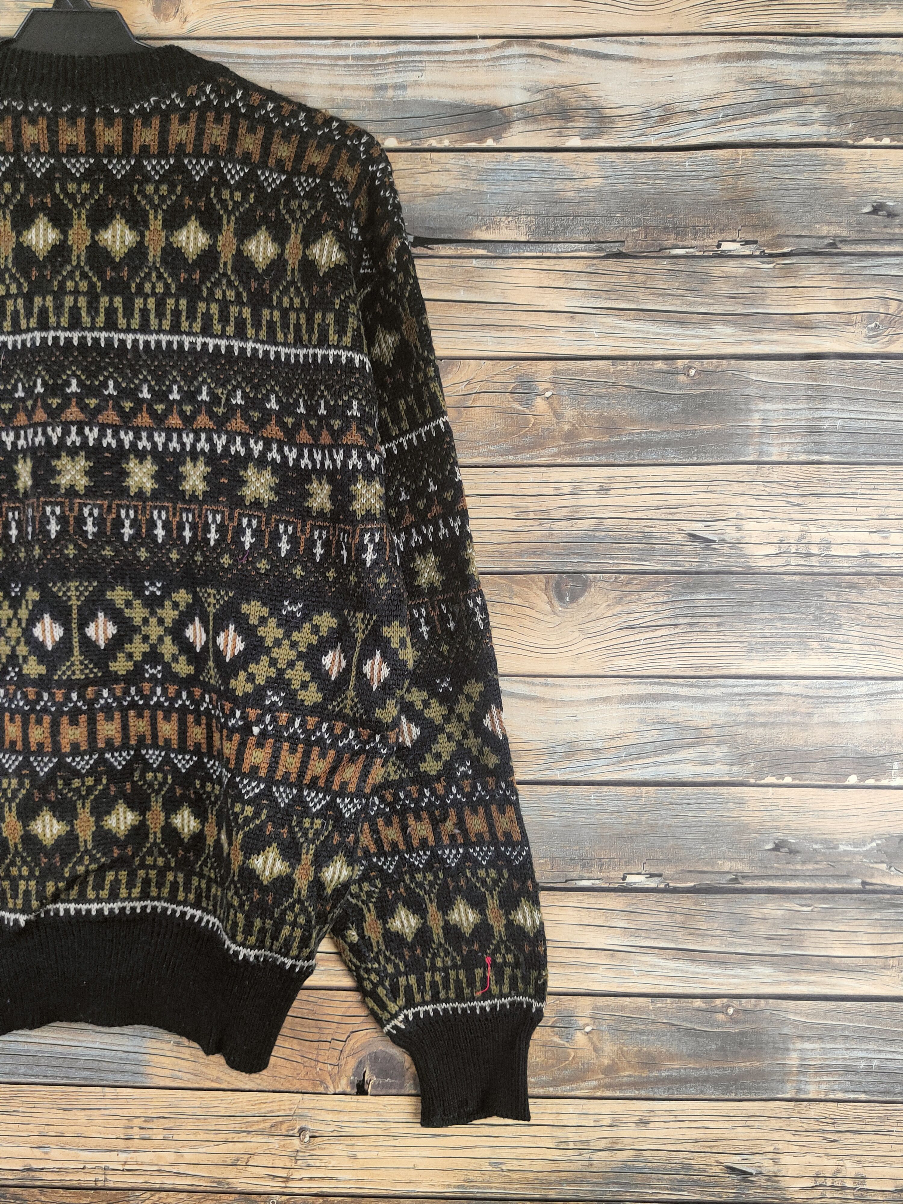 Japanese Brand DL Apoy art vintage Black Knitwear Cardigans #46-478 Size US M / EU 48-50 / 2 - 10 Thumbnail