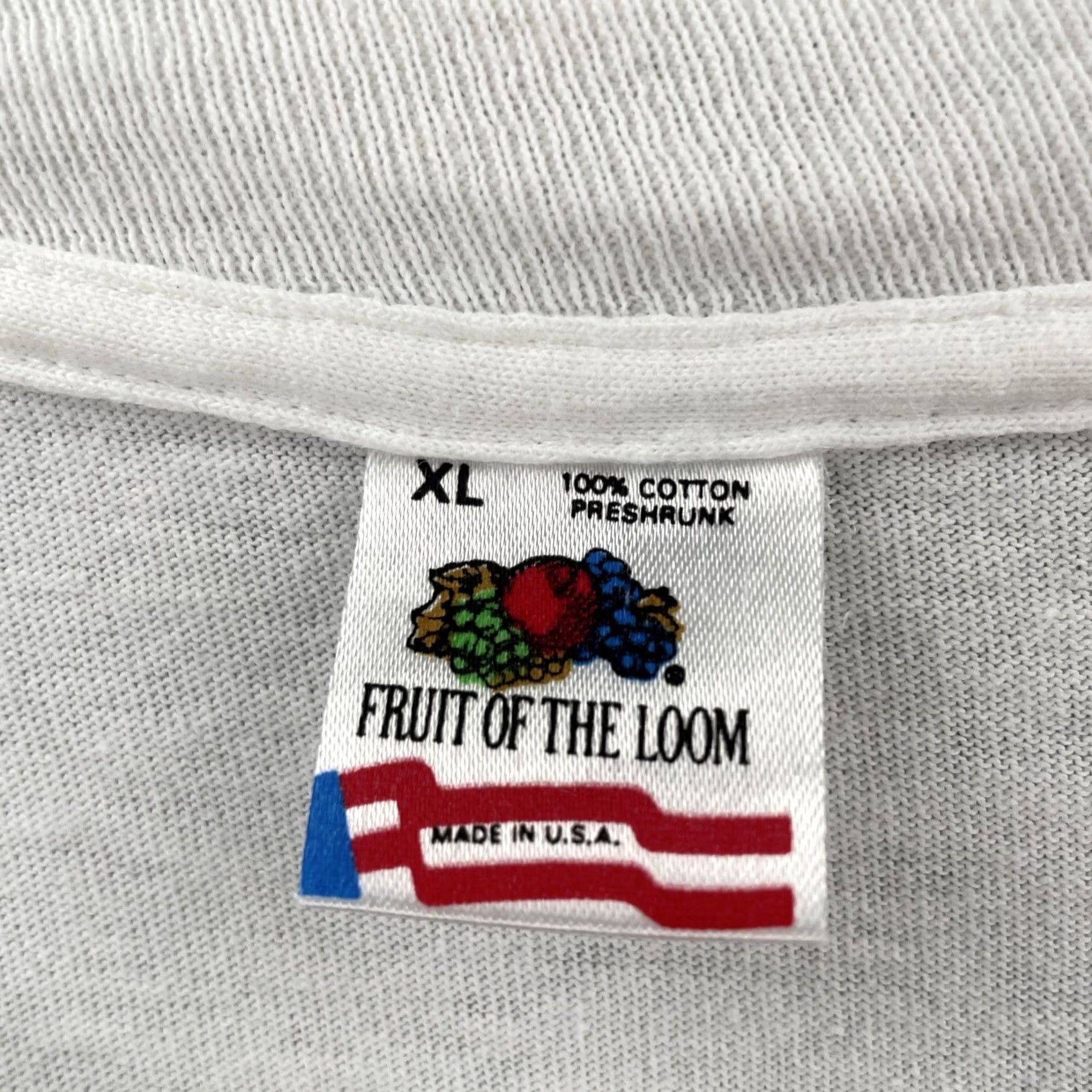 Fruit Of The Loom VINTAGE Fruit of the Loom XL Single Stitch Shirt Men White Crew Neck Short Sleeve USA 1990 Knit Comfort Easy Care Size US XL / EU 56 / 4 - 7 Thumbnail