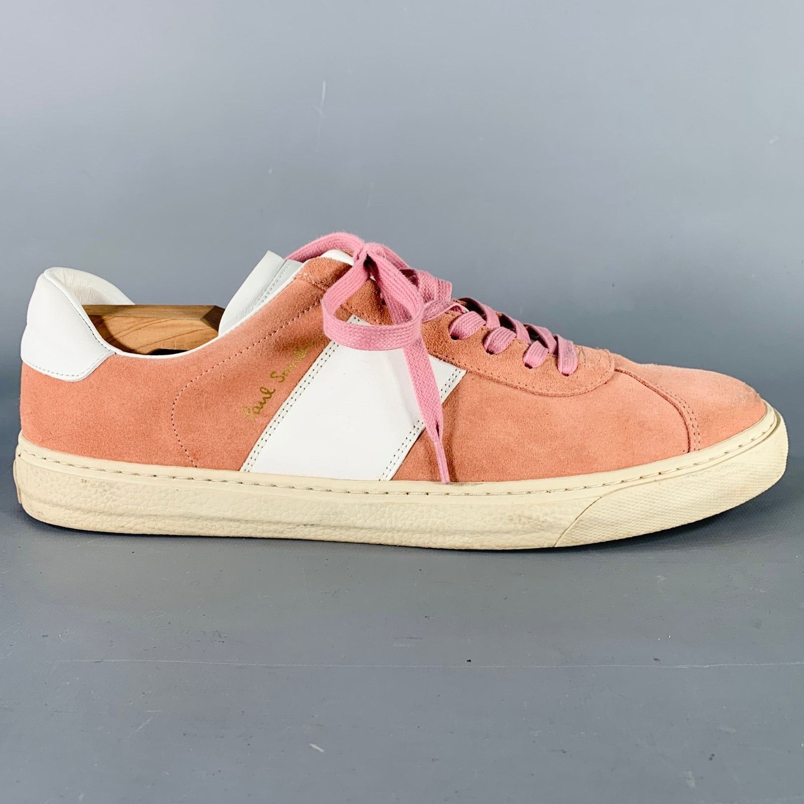 Paul Smith PAUL SMITH Levon Pink White Suede Leather Low Top Sneakers Size US 9 / EU 42 - 2 Thumbnail