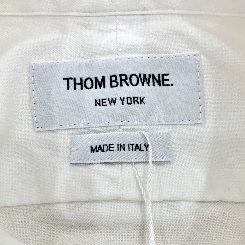 Thom Browne Thom Browne White double-sleeved lapel single-breasted cott Size US XS / EU 42 / 0 - 7 Thumbnail
