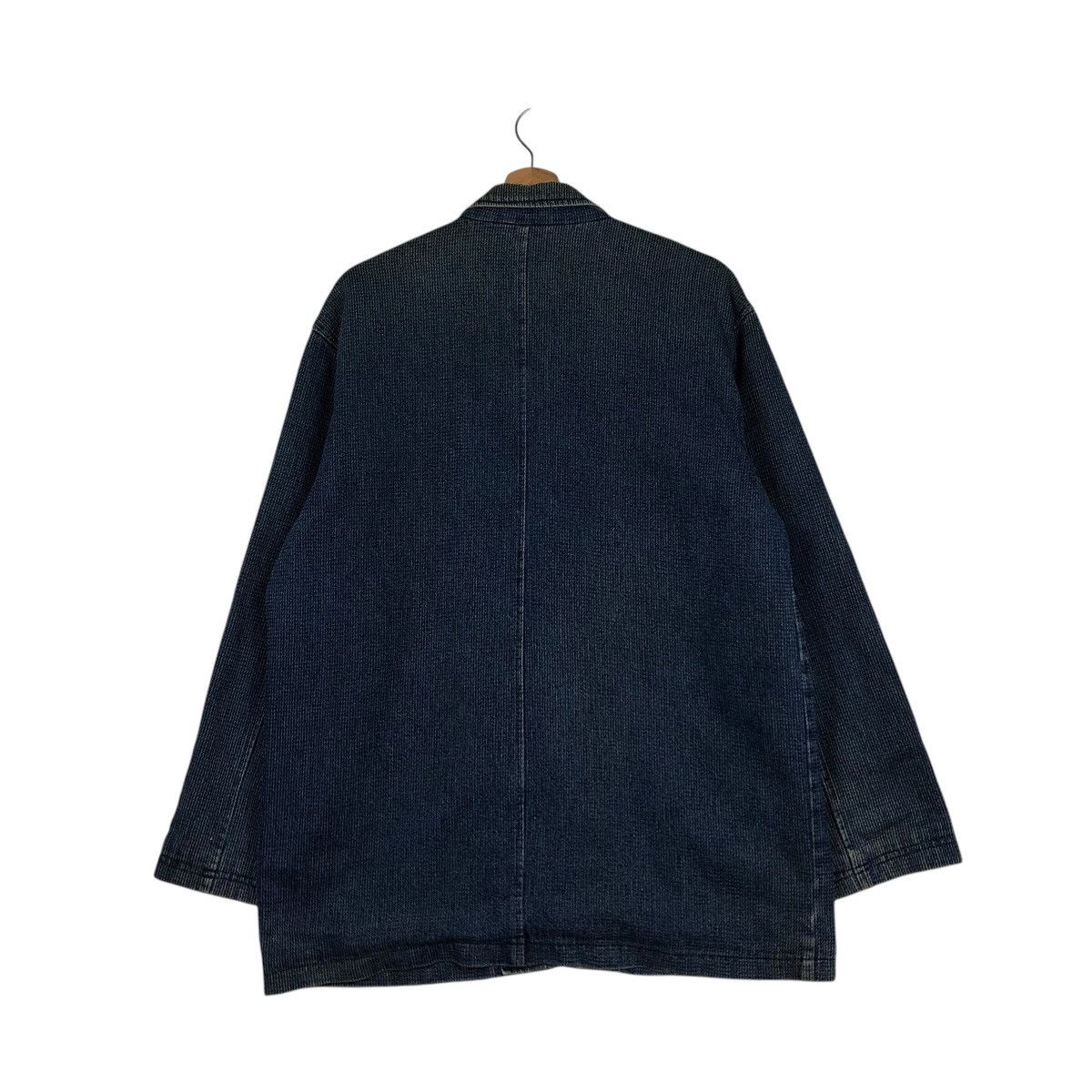 Indigo 📌Vintage Denim Indigo Chore Jacket Vivreclub Issey Miyake Size US L / EU 52-54 / 3 - 9 Thumbnail