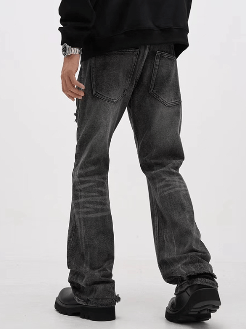 Japanese Brand × Jean American high street straight retro washed ripped jeans Size US 32 / EU 48 - 5 Thumbnail