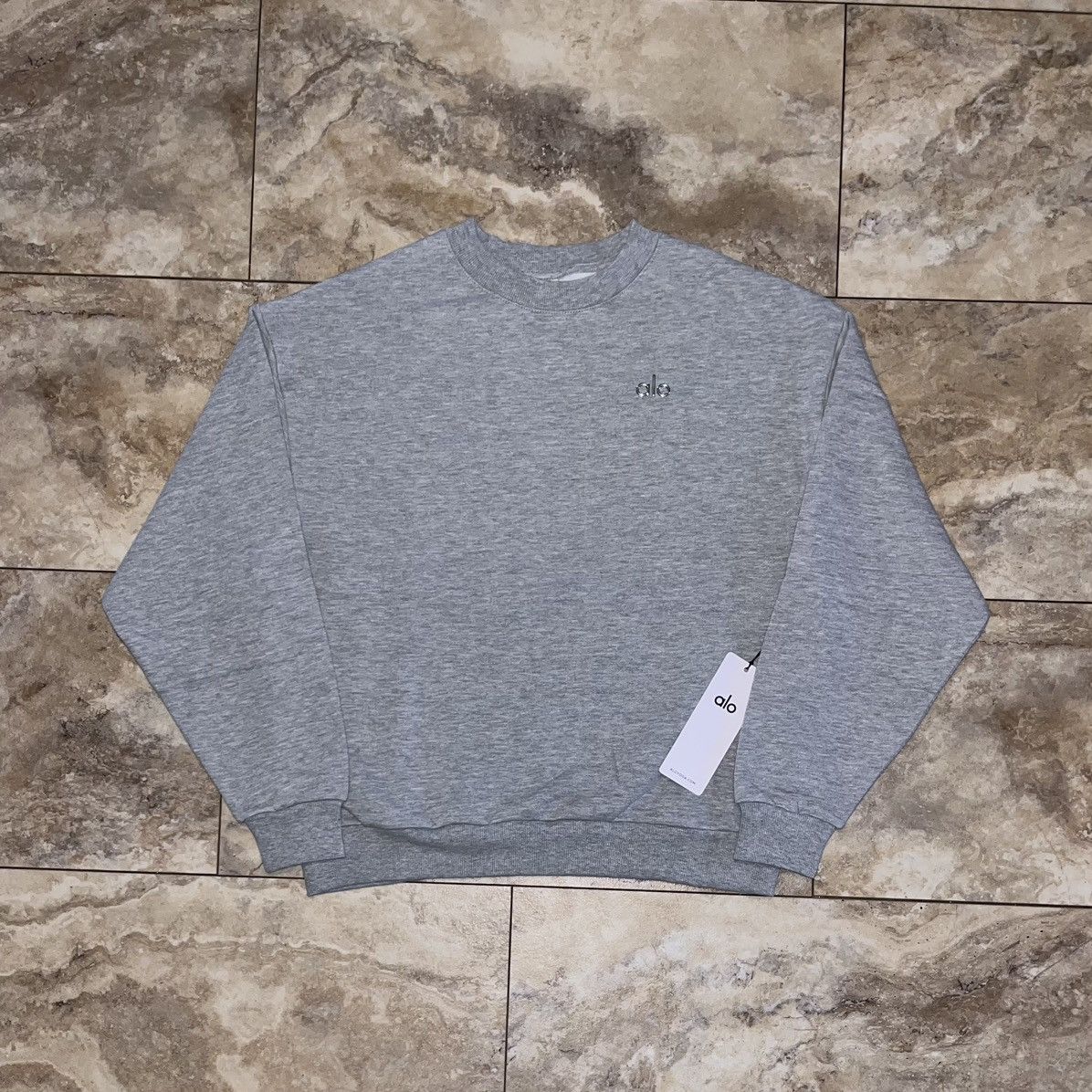 Alo Alo Yoga Accolade Crewneck Pullover Sweatshirt Heather Grey Size US M / EU 48-50 / 2 - 1 Thumbnail