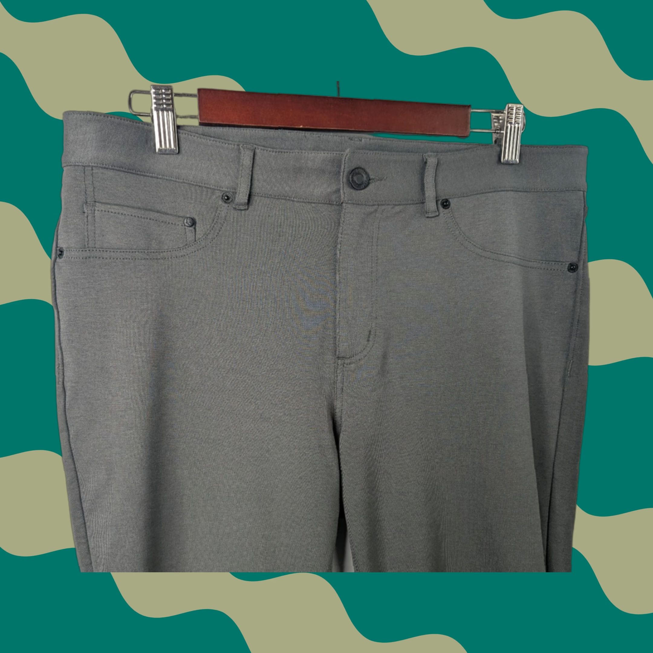 Eddie Bauer Eddie Bauer Travex Womens Stretch Straight Leg Pants Size 12 Tall Gray Career Size 34" / US 12 / IT 48 - 1 Thumbnail