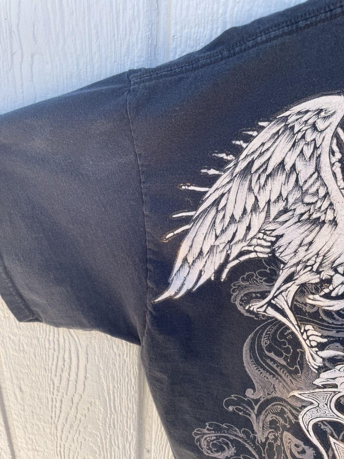 Gildan Vintage 2000s Y2K Skulls Grunge Black Cotton Men’s XXL Size US XXL / EU 58 / 5 - 9 Thumbnail