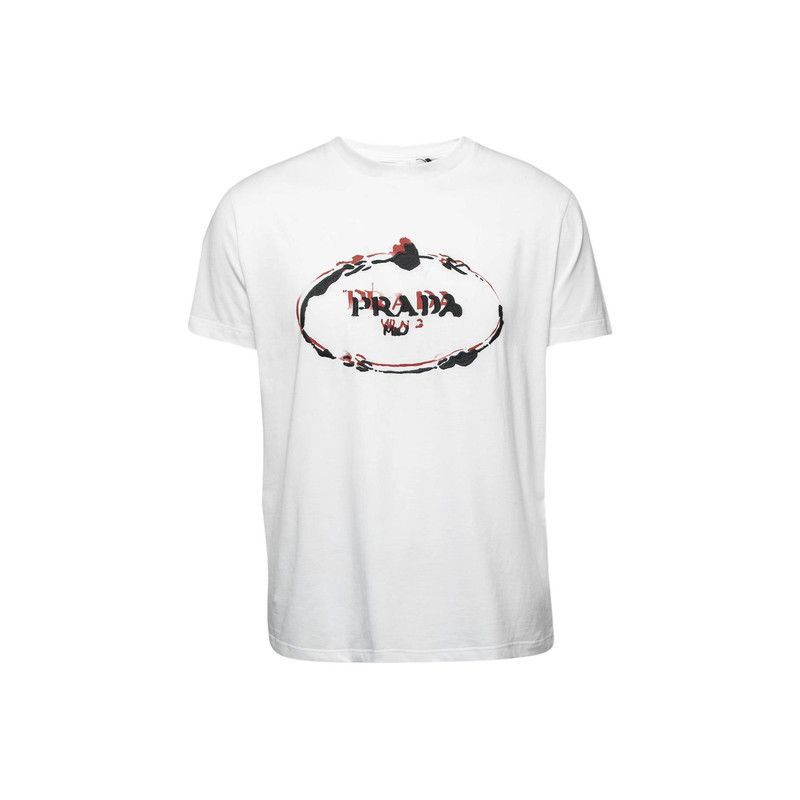 Prada Prada Logo Embroidered Short Sleeve TShirt-2506 Size US L / EU 52-54 / 3 - 3 Thumbnail