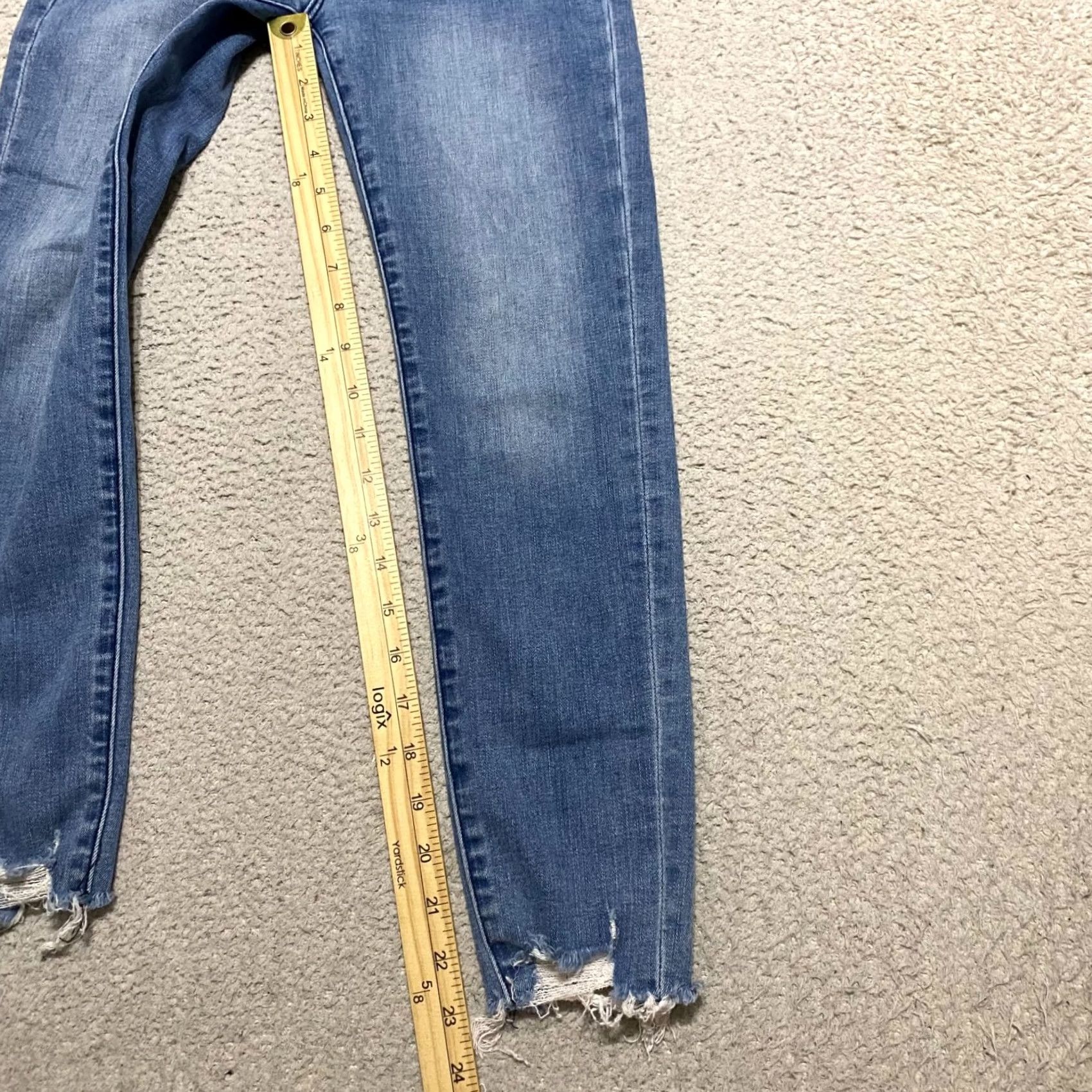 J Brand J Brand Jeans Womens Medium Blue Denim Skinny Crop 25 Waist 5-Pocket Rise Mid Size 42" / US 20 - 6 Thumbnail