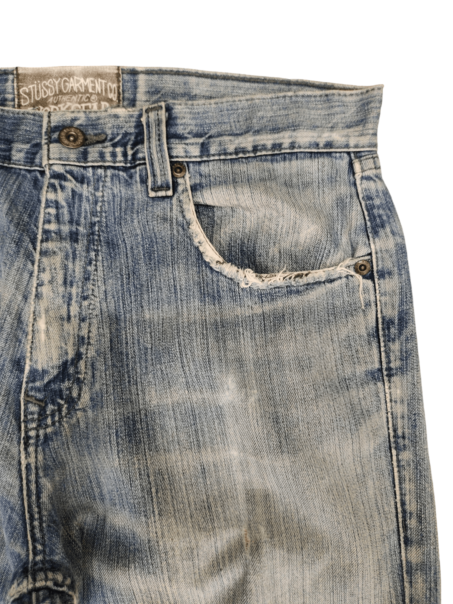 Stussy Vintage Stussy Distressed Denim Jeans Mud Max Styles Size US 32 / EU 48 - 3 Thumbnail