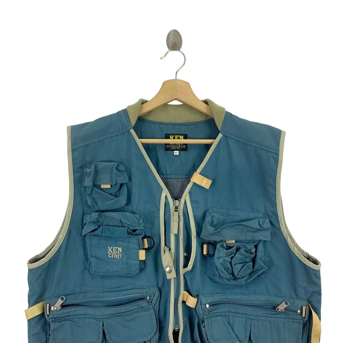 Vintage Vtg KENCRAFT RIVER BREEZE Outdoor Pocketable Fishing Vest Size US XL / EU 56 / 4 - 2 Thumbnail