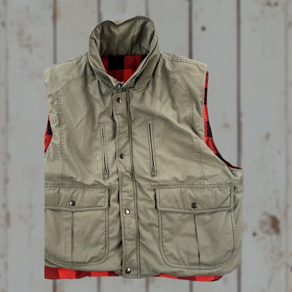 Vintage VINTAGE Reversible Vest Men’s Size Large Khaki Brown & Red Flannel Lined EUC Vest Men L Red Flannel Reversible Puffer Jacket Style Casual Brown Size US L / EU 52-54 / 3 - 1 Thumbnail