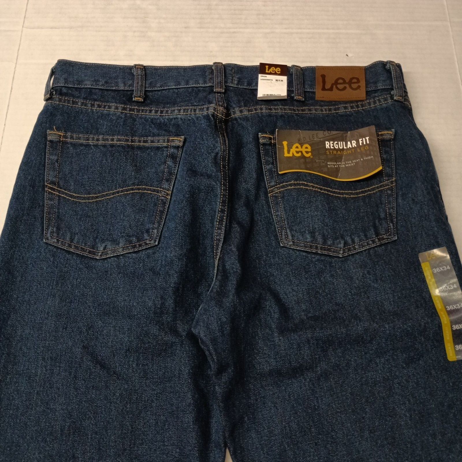 Lee Lee Straight Leg Jeans Men's 36x34 Night Shade Relaxed Blue Size US 36 / EU 52 - 7 Thumbnail