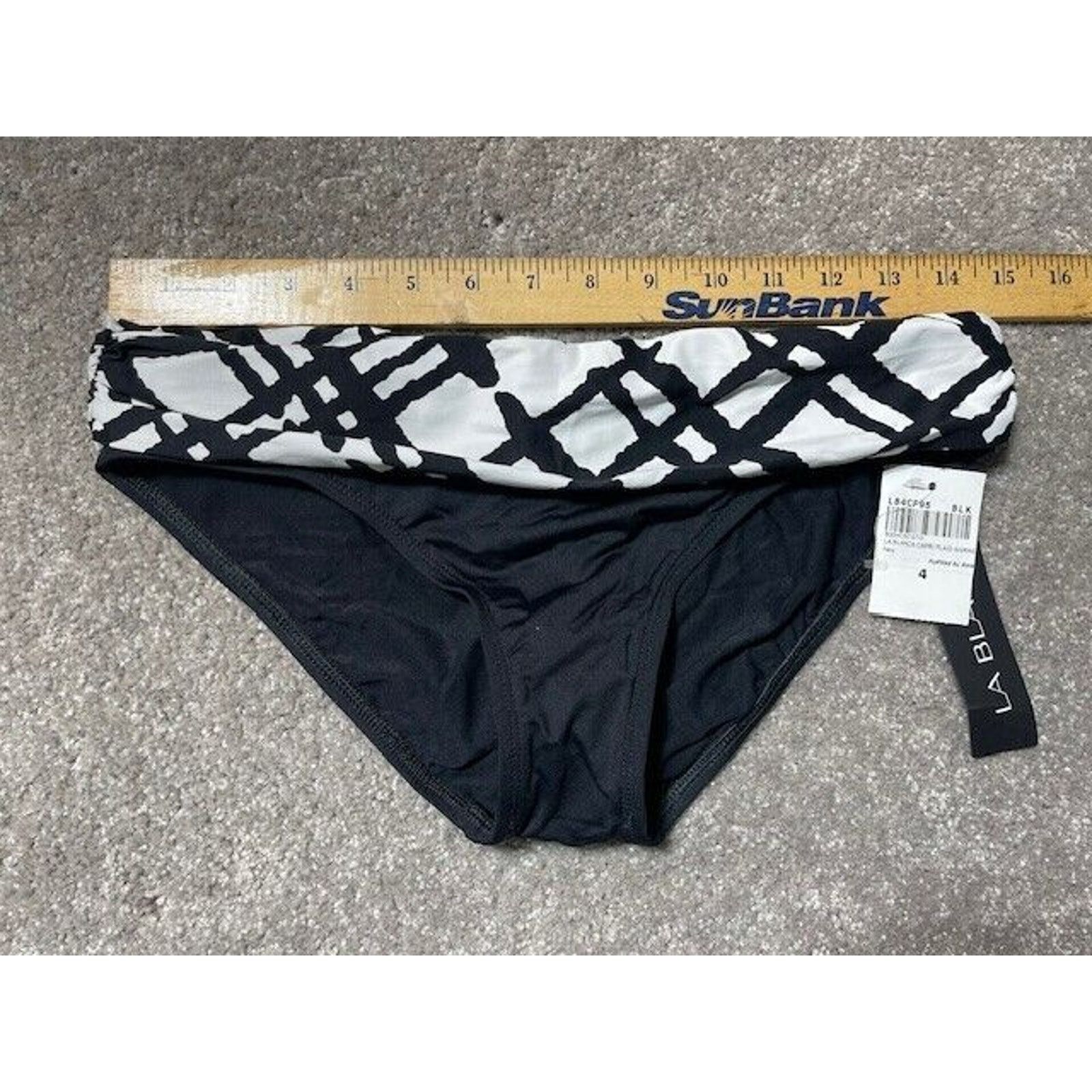 Other La Blanca Swim Bikini Bottom Womens 4 Capri Plaid Shirred Size S / US 4 / IT 40 - 3 Thumbnail