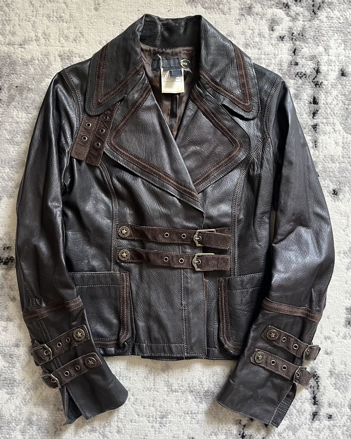 Just Cavalli × Vintage AW05 Just Cavalli Whiskey Rebellion Leather Jacket Size US S / EU 44-46 / 1 - 3 Thumbnail