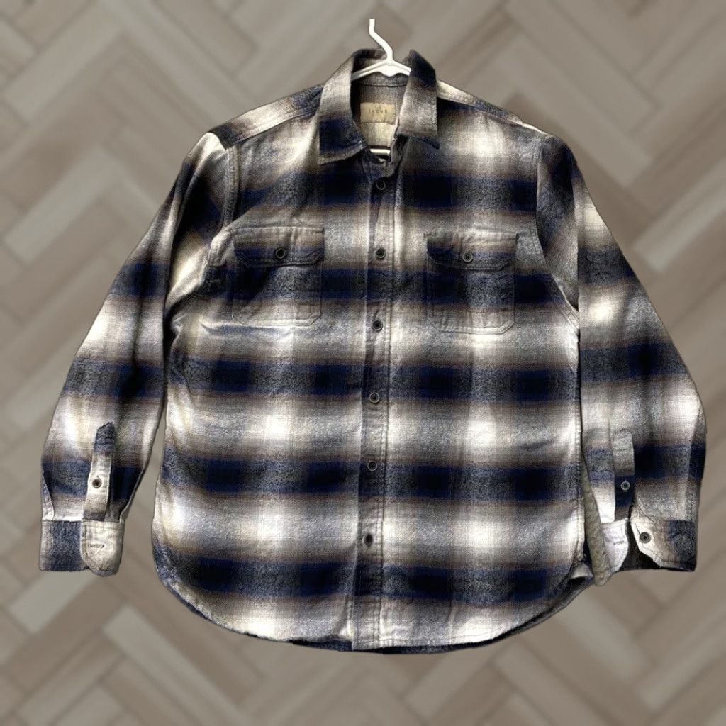 Vintage VINTAGE JACHS Shirt Mens Large Brown Black Plaid Ombre Button Up Outdoor /107-23 Size US L / EU 52-54 / 3 - 1 Thumbnail