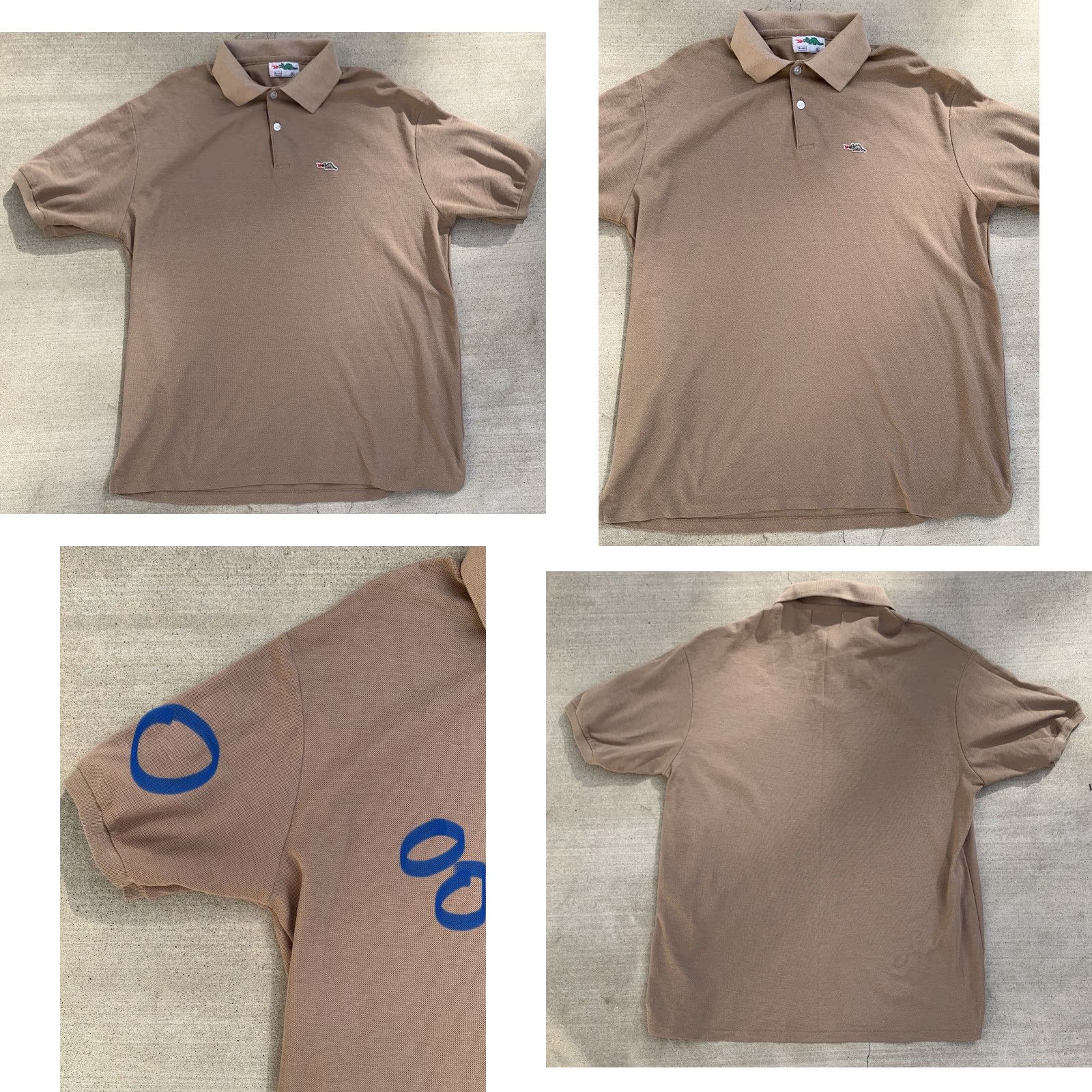 Sears VINTAGE Sears Fire Breathing Dragon Logo Polo Shirt XL Beige Men XL Polo Dragon Logo Braggin Dragon Fire Theme Golf Size US XL / EU 56 / 4 - 9 Thumbnail