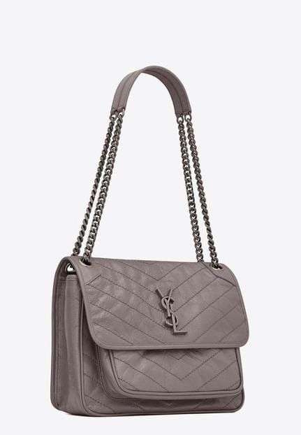 Saint Laurent Paris o1s1wg110924 Size: OS / Niki Large Leather Bag in Fog Grey Size ONE SIZE - 5 Thumbnail