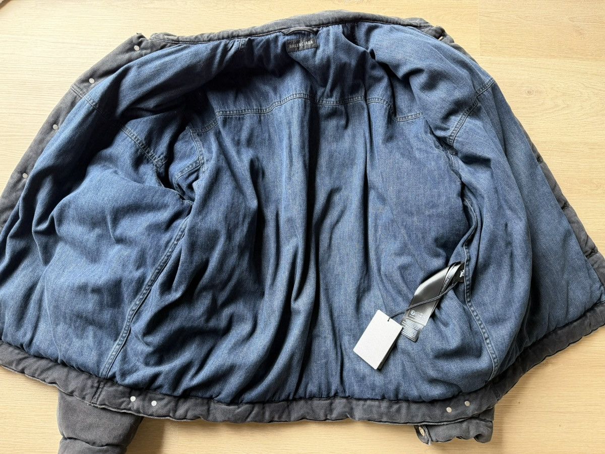 Balenciaga Balenciaga Japanese Padded Denim Jacket 681689 TIWA2 Size US L / EU 52-54 / 3 - 3 Thumbnail