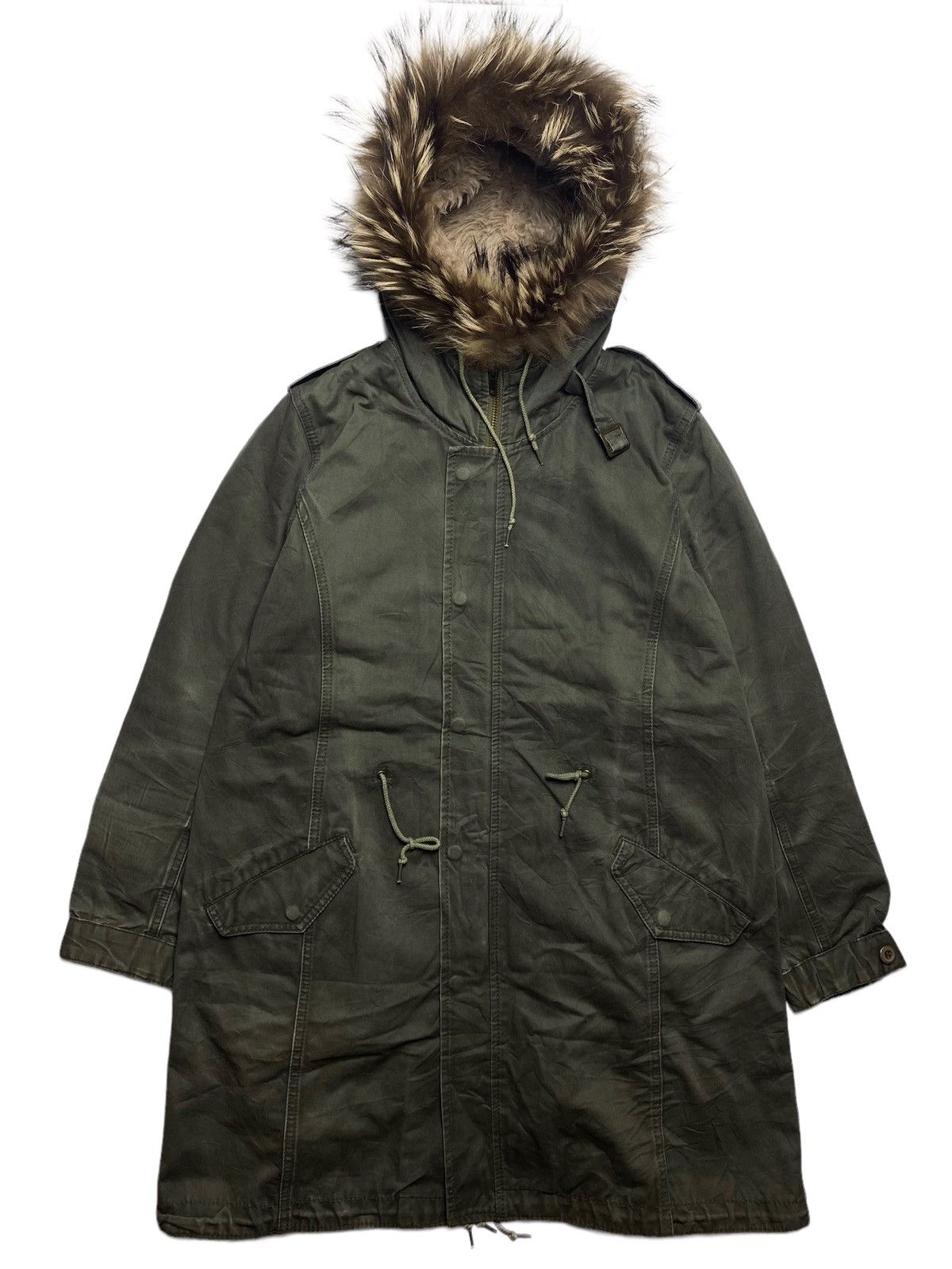 If Six Was Nine 2000s Dendrobium - Raccoon Hoodie Canvas Parka Jacket Size US L / EU 52-54 / 3 - 2 Thumbnail