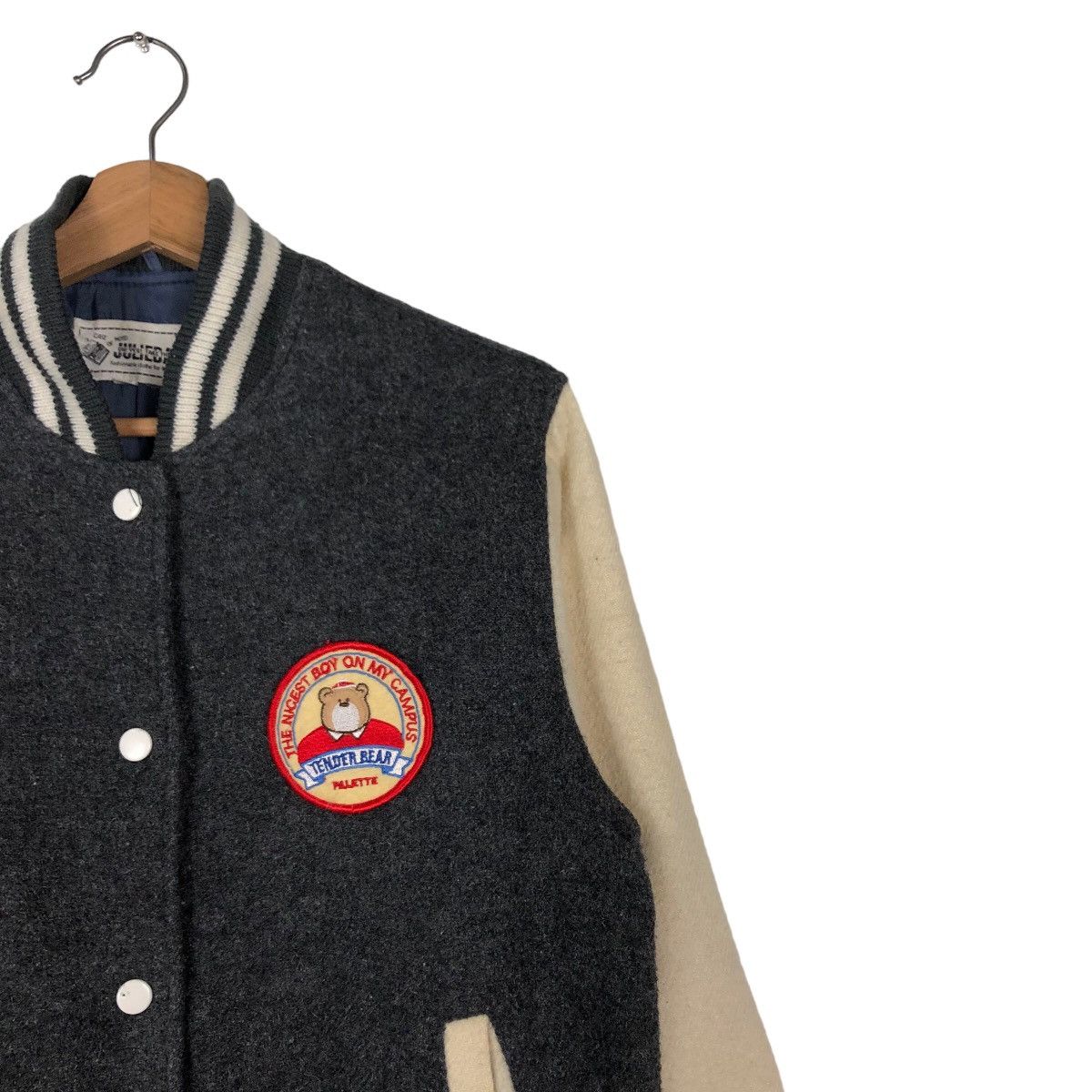 Japanese Brand 🔥Vintage Wool Varsity Jacket Snap Button Big Logo Size US S / EU 44-46 / 1 - 6 Thumbnail