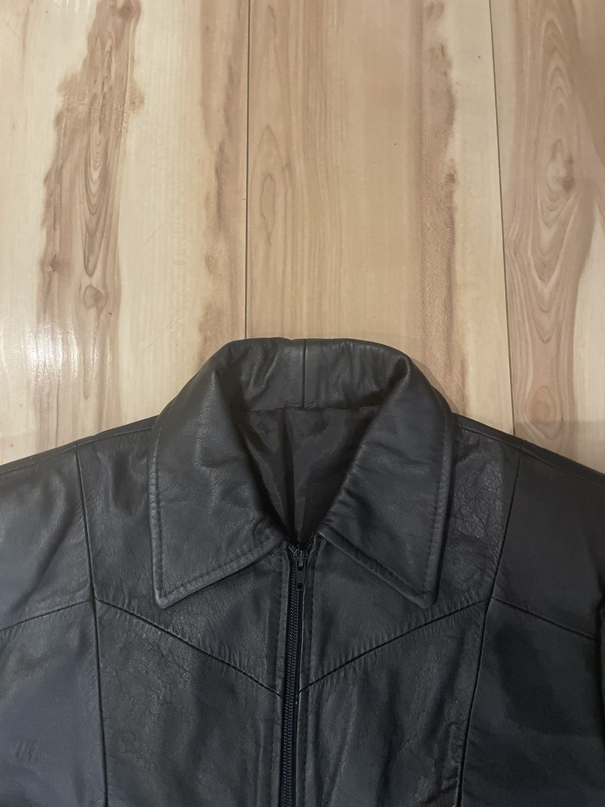 Vintage Leather Jacket Vintage M Size Avant Garde Opium Y2K Size M / US 6-8 / IT 42-44 - 3 Thumbnail