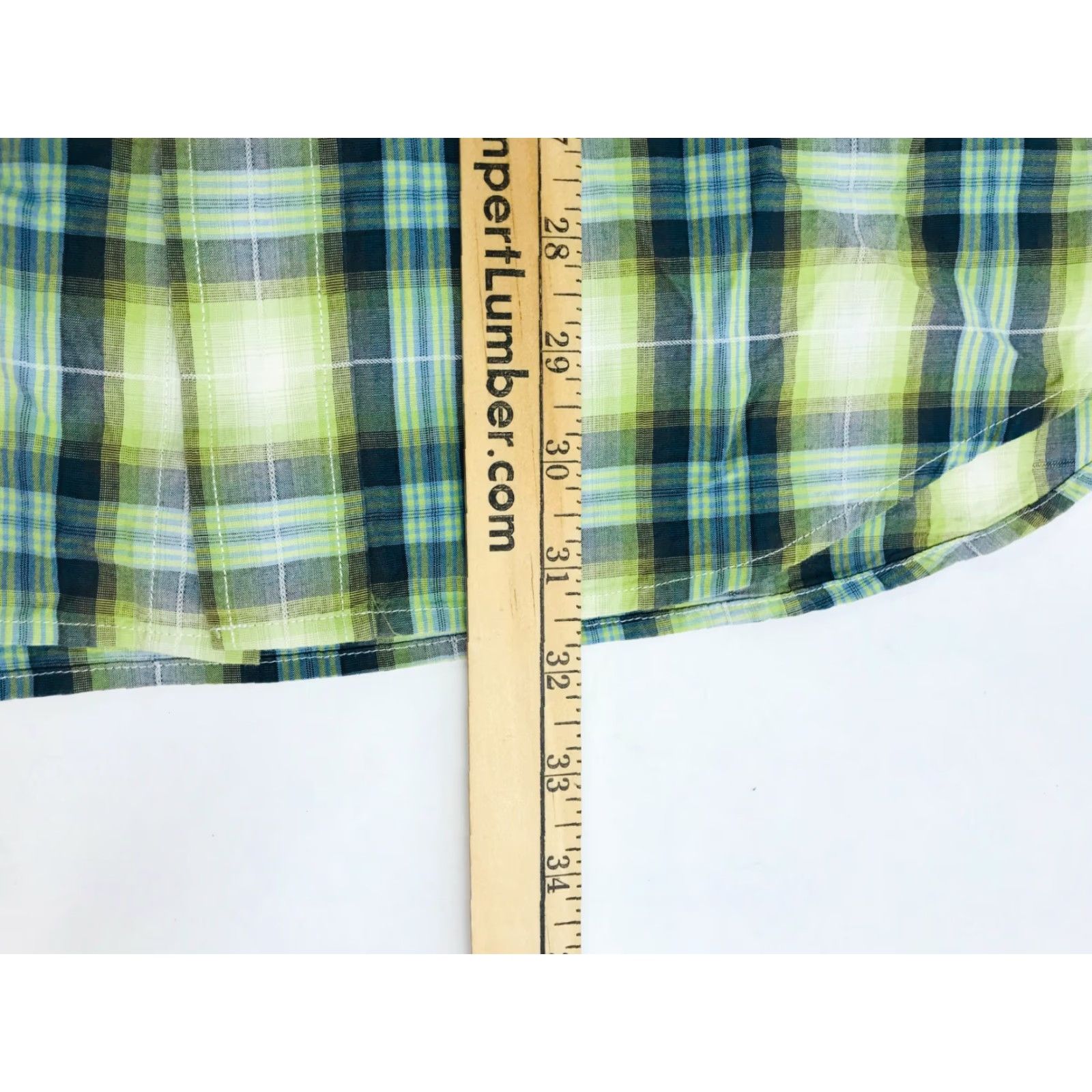 Gap Gap Dress Shirt Men's Size Large Yellow Plaid Button Up Long Sleeve Classic Fit Size 42R - 4 Thumbnail
