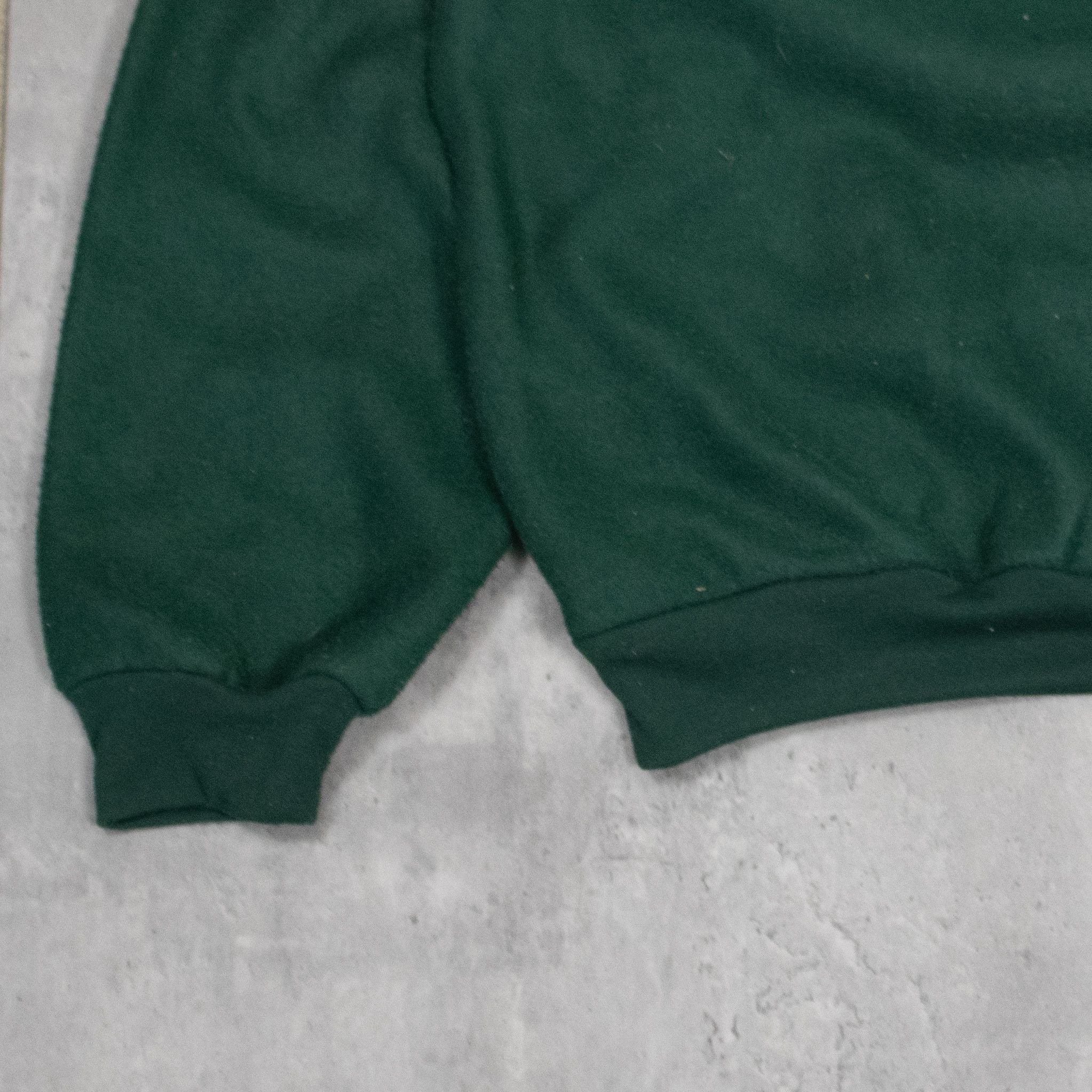 Japanese Brand Vintage VTG 1990's Forest Green Deep Pile Half Zip Sweater Size US XL / EU 56 / 4 - 7 Thumbnail