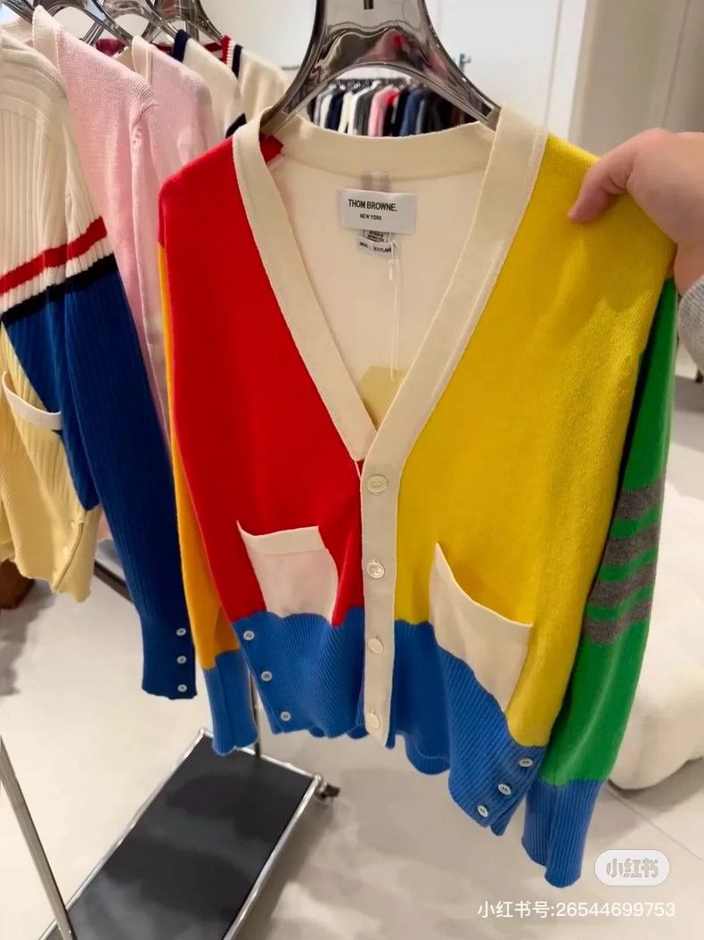 Thom Browne Thom Browne size1 Colorful patchwork cashmere sweater Size US S / EU 44-46 / 1 - 9 Thumbnail