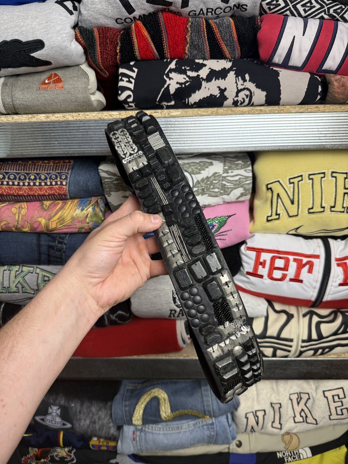 Diesel Vintage Diesel Studded Metal Logo Y2k Leather Archive Belt Size ONE SIZE - 2 Thumbnail