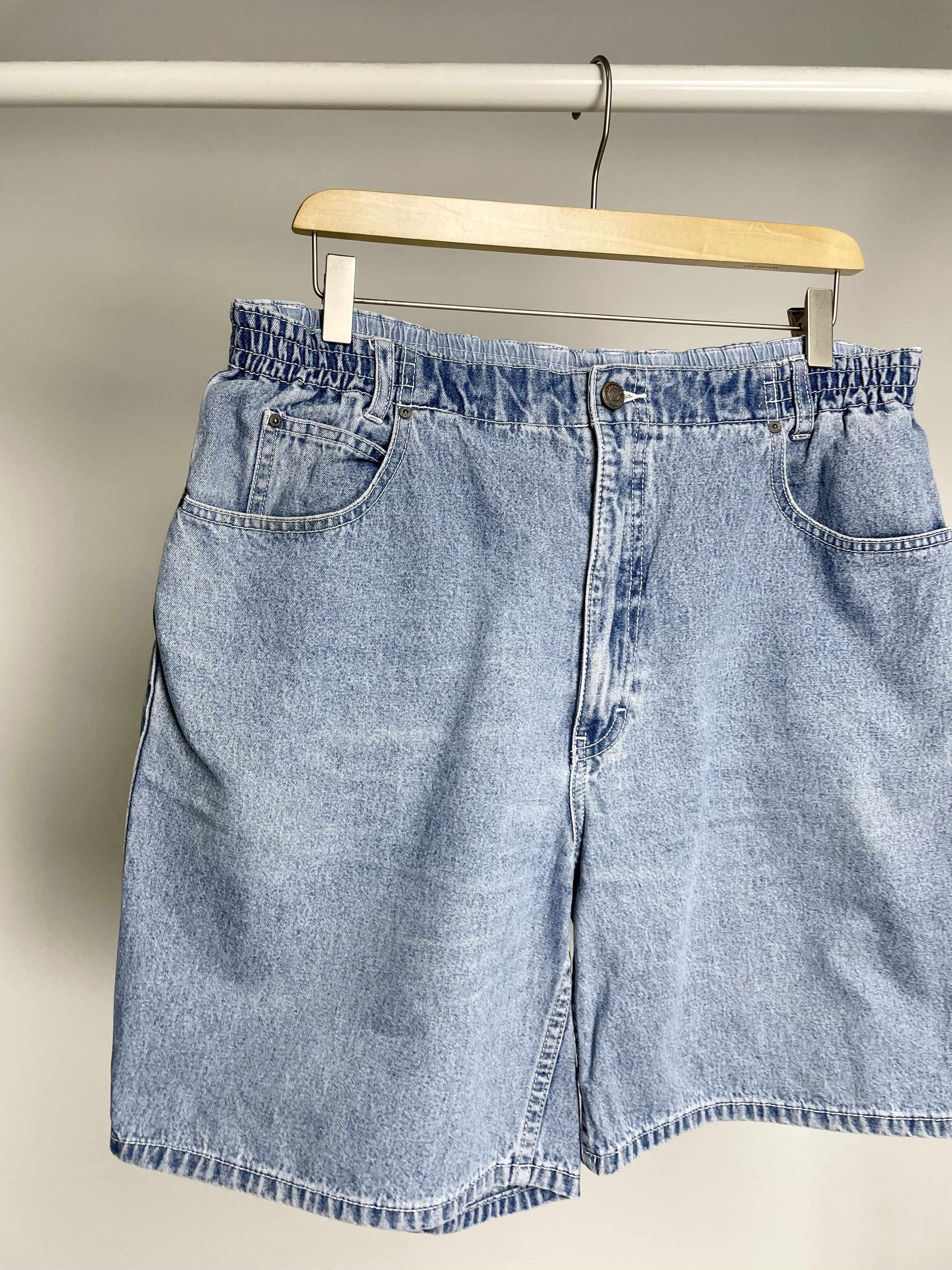 Teddy Fresh Teddy`s ( Size 36 ) Vintage Light Blue denim Shorts Jorts Size US 36 / EU 52 - 2 Thumbnail