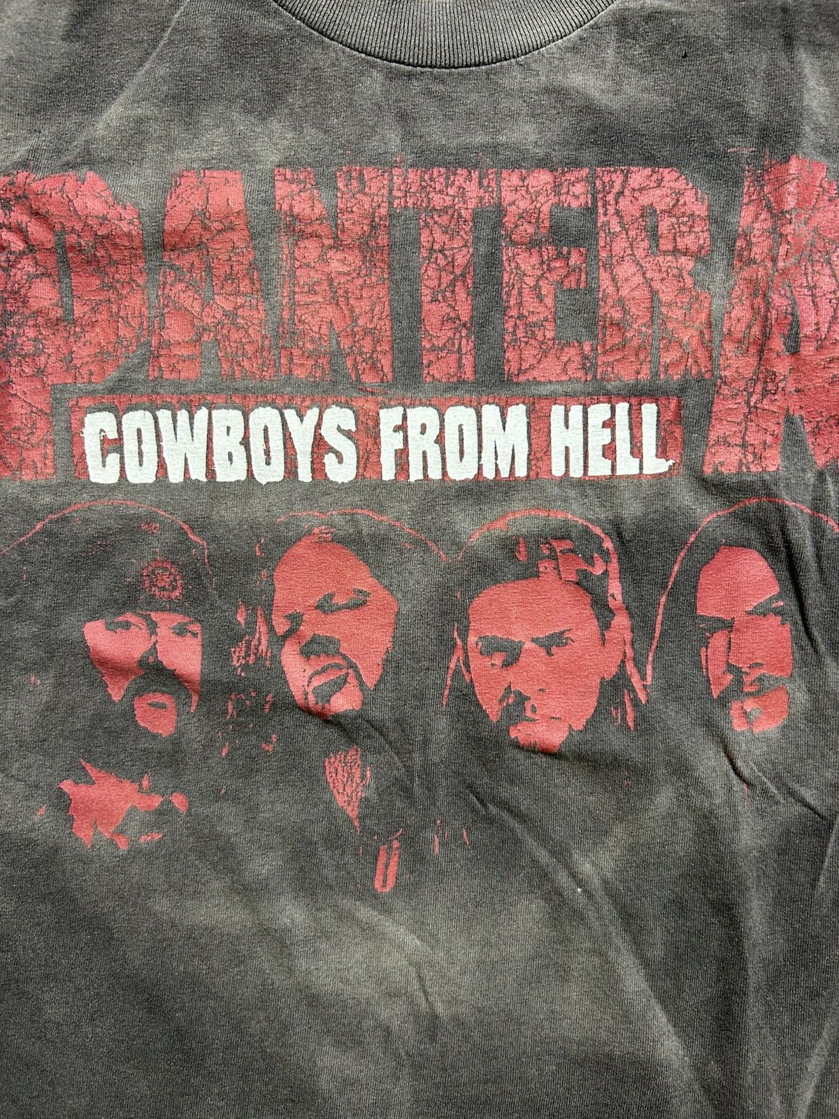 Band Tees Vintage 90s Pantera Cowboys From Hell Sunfaded Tee Tennessee Size US L / EU 52-54 / 3 - 2 Thumbnail