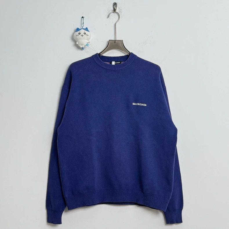 Balenciaga Balenciaga Blue Coke logo sweater Size US S / EU 44-46 / 1 - 1 Thumbnail