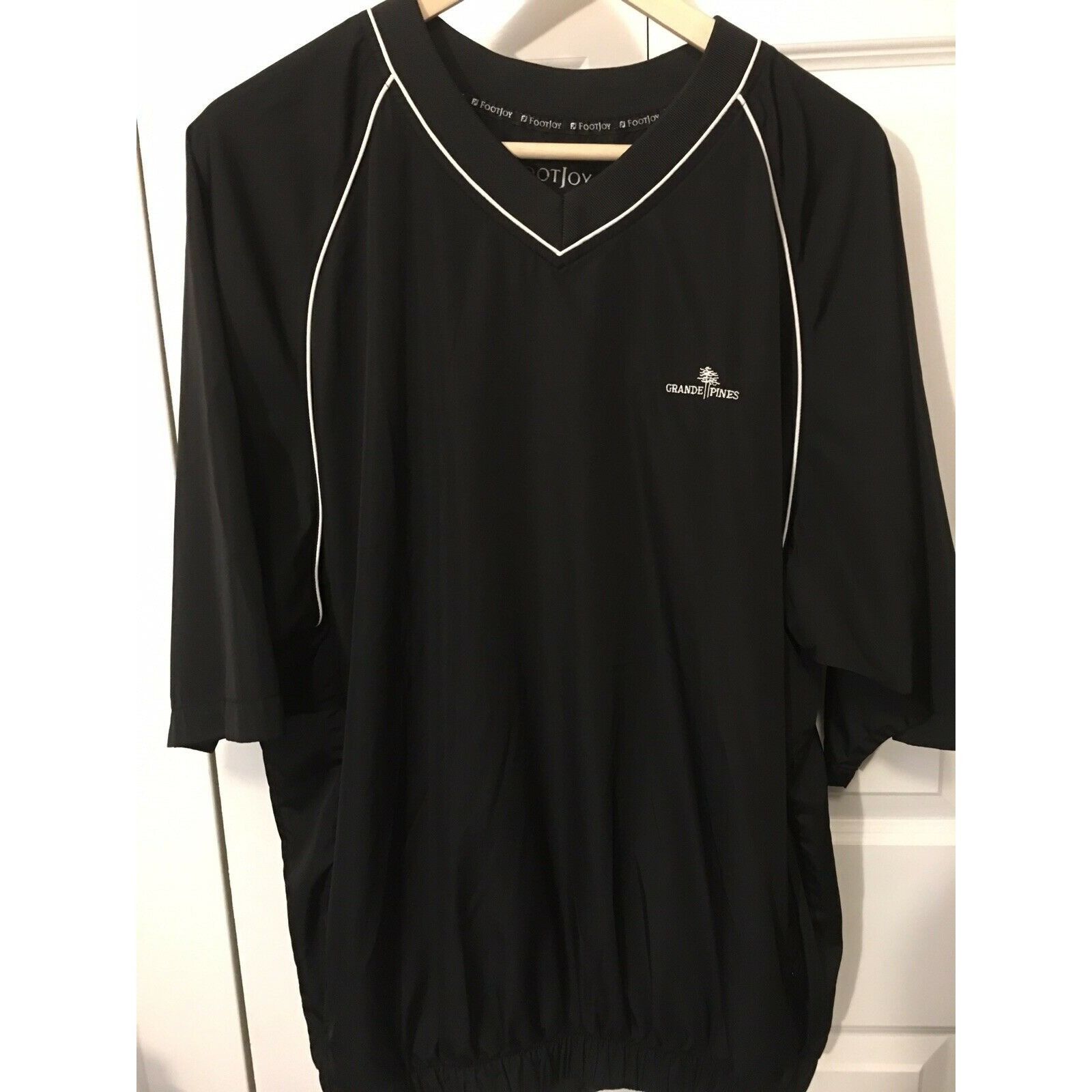 Footjoy FOOTJOY Men’s Sz L, Black Pullover w Zipper Pockets, Jacket, Size US L / EU 52-54 / 3 - 1 Thumbnail