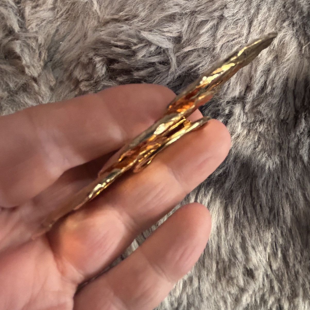 Vintage Vintage Jeri-Lou triple textured wreath gold scarf clip Size ONE SIZE - 5 Thumbnail