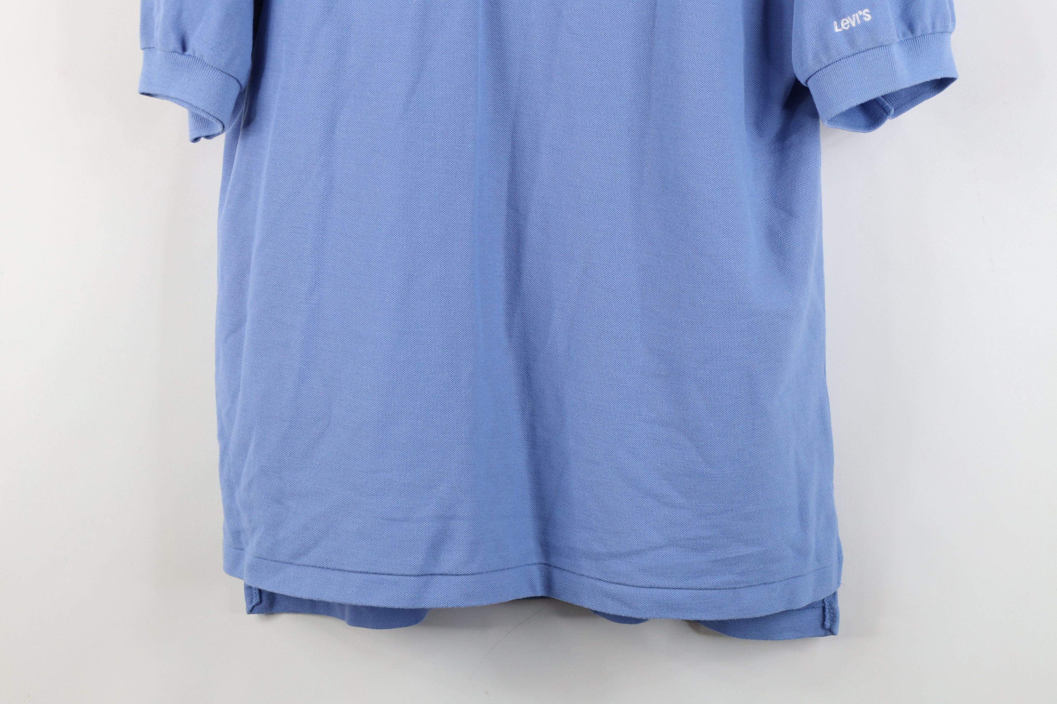 Levi's Vintage 80s Levis Spell Knit Collared Golf Polo Shirt Blue Size US L / EU 52-54 / 3 - 3 Thumbnail